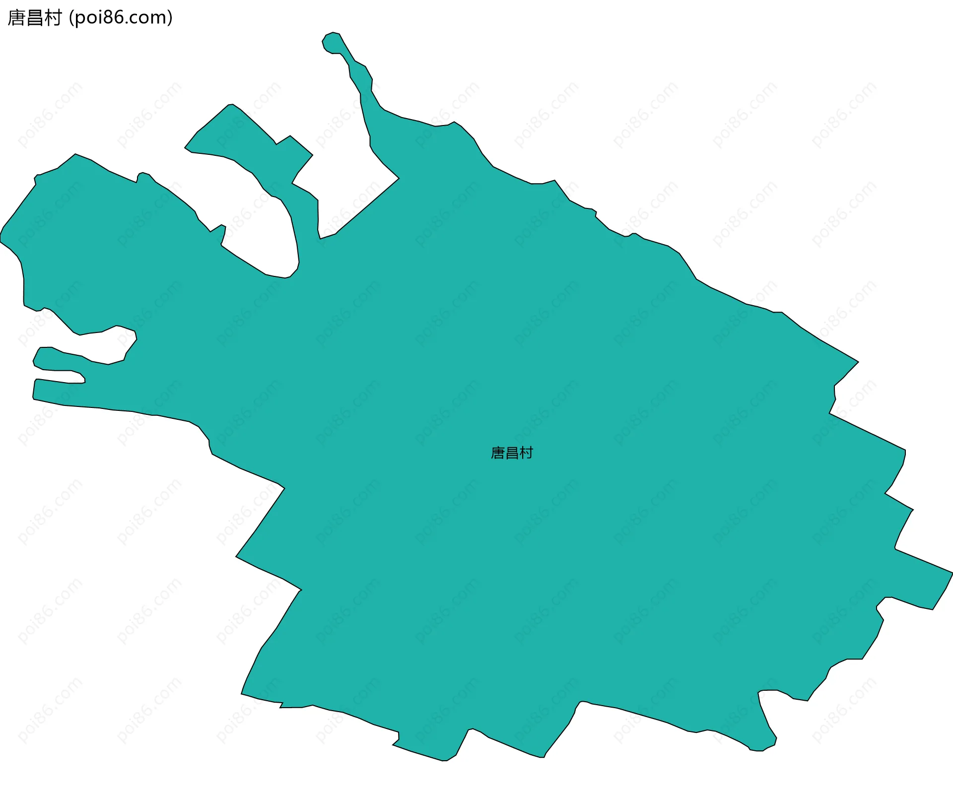 唐昌村边界地图