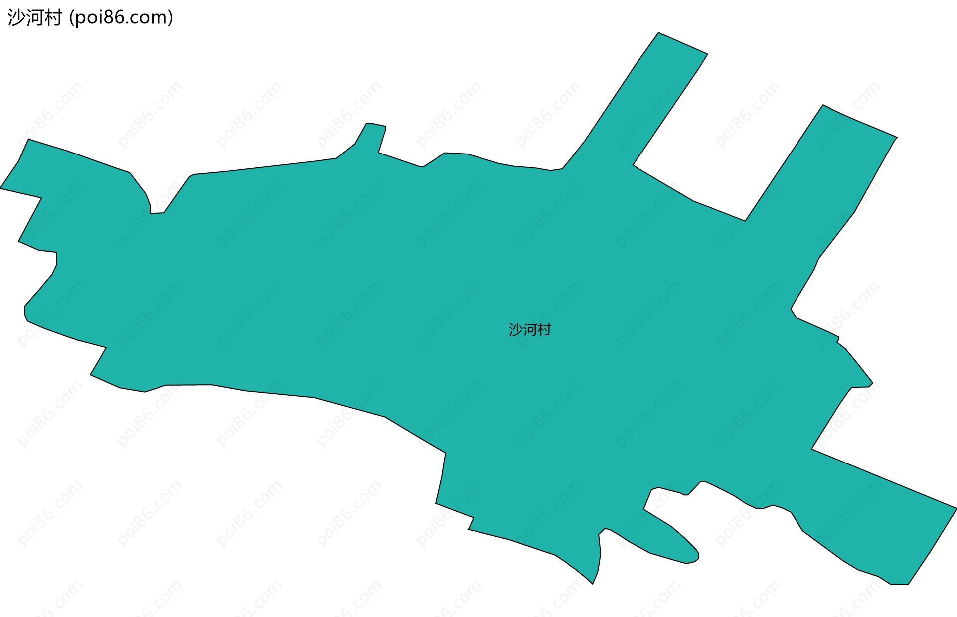 沙河村边界地图