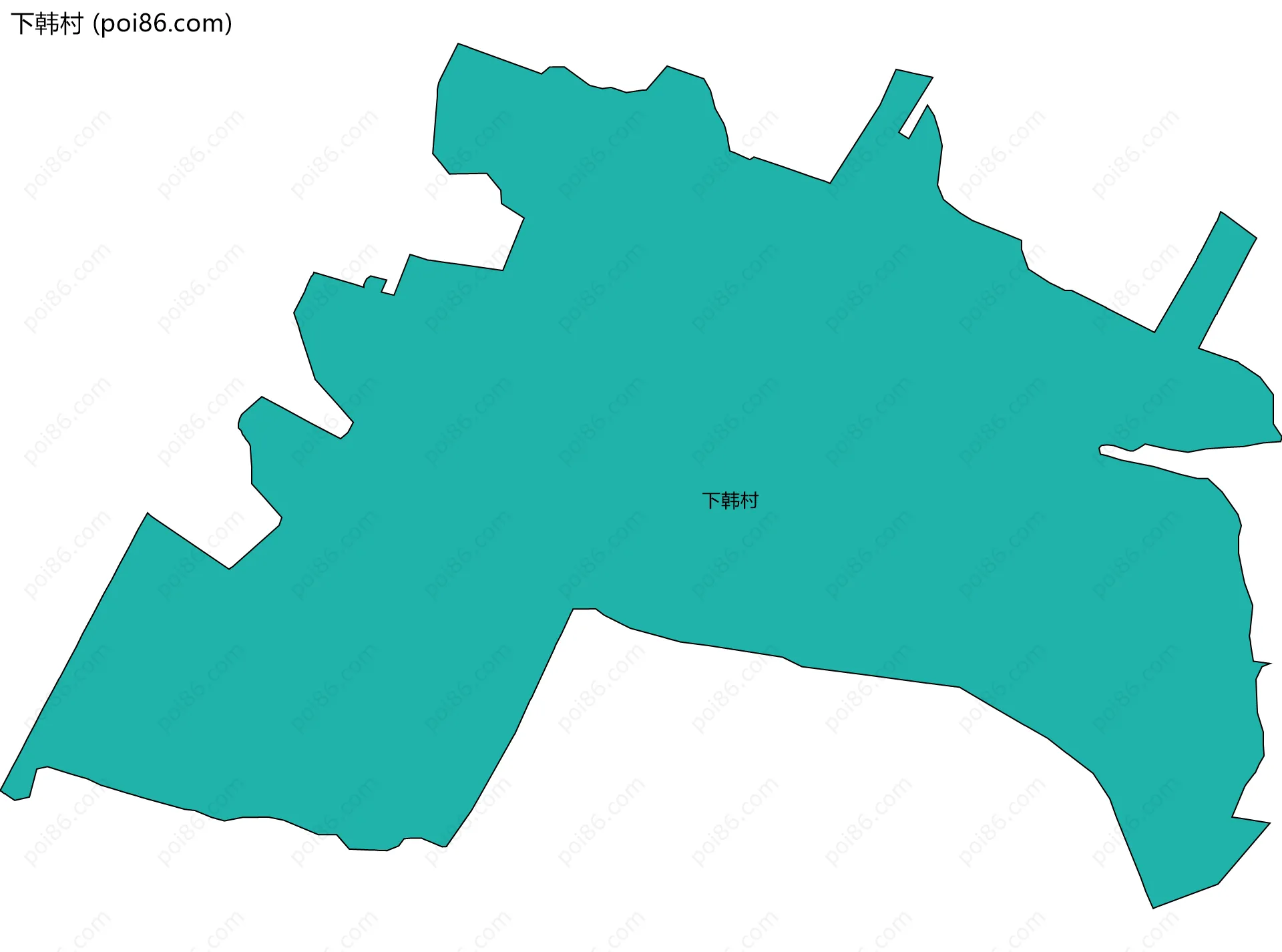 下韩村边界地图