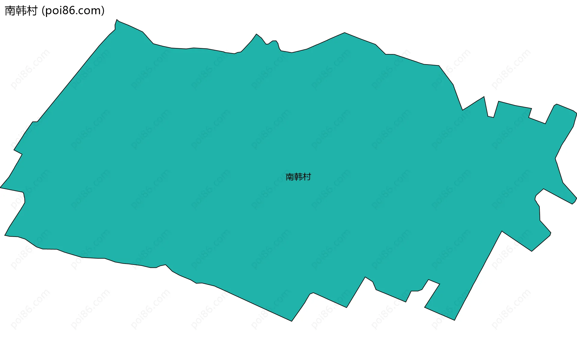 南韩村边界地图