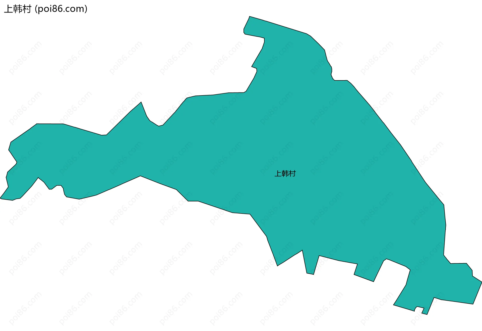 上韩村边界地图
