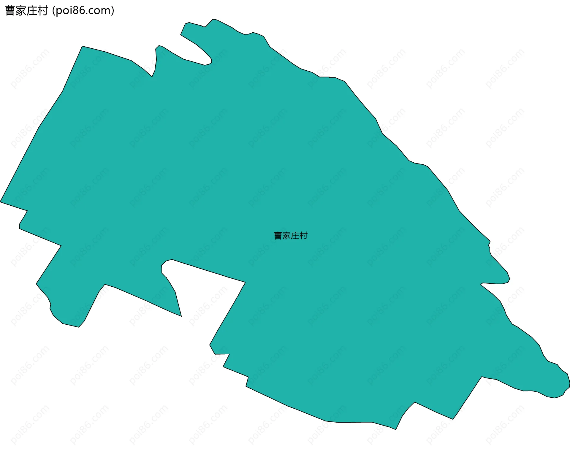 曹家庄村边界地图