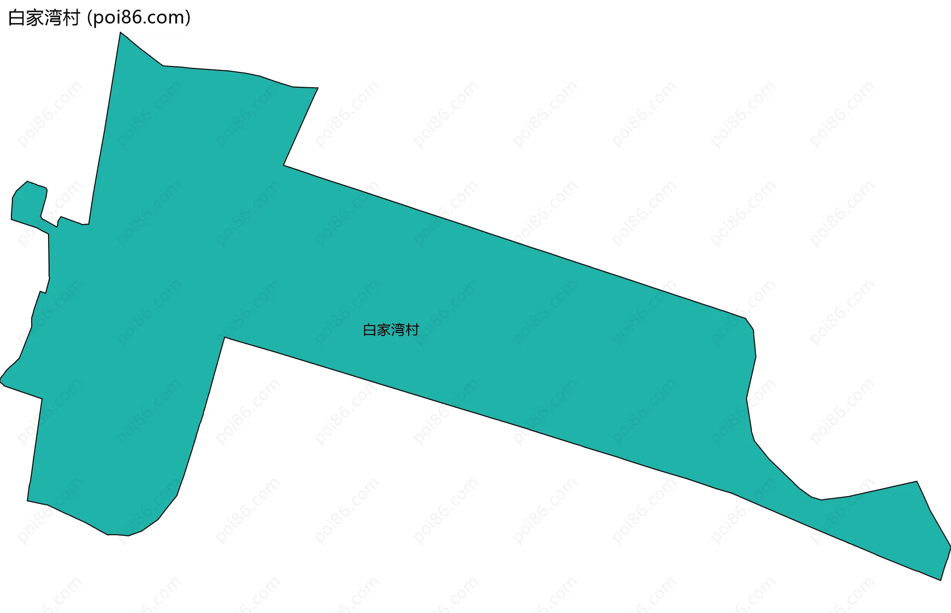 白家湾村边界地图