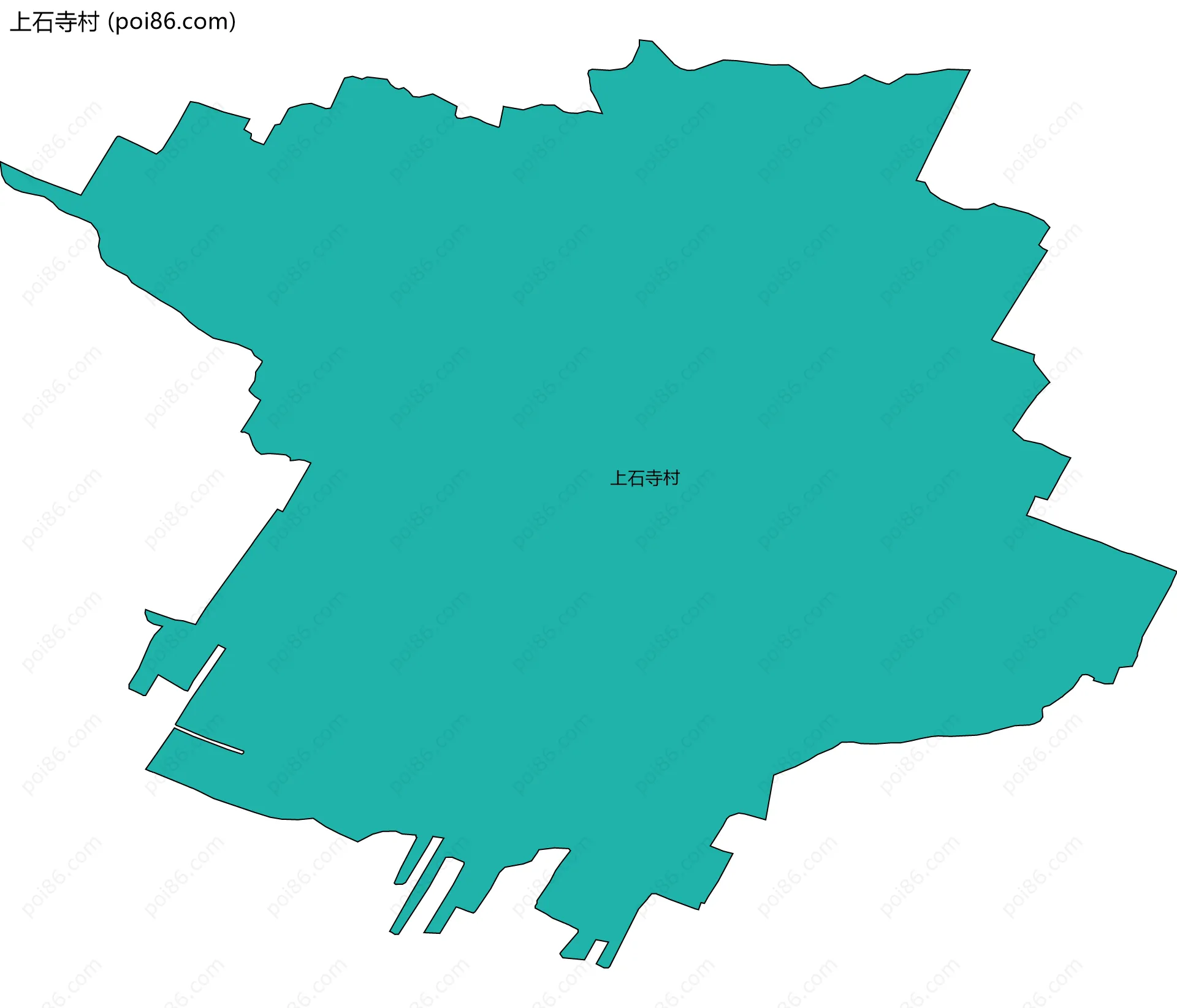 上石寺村边界地图