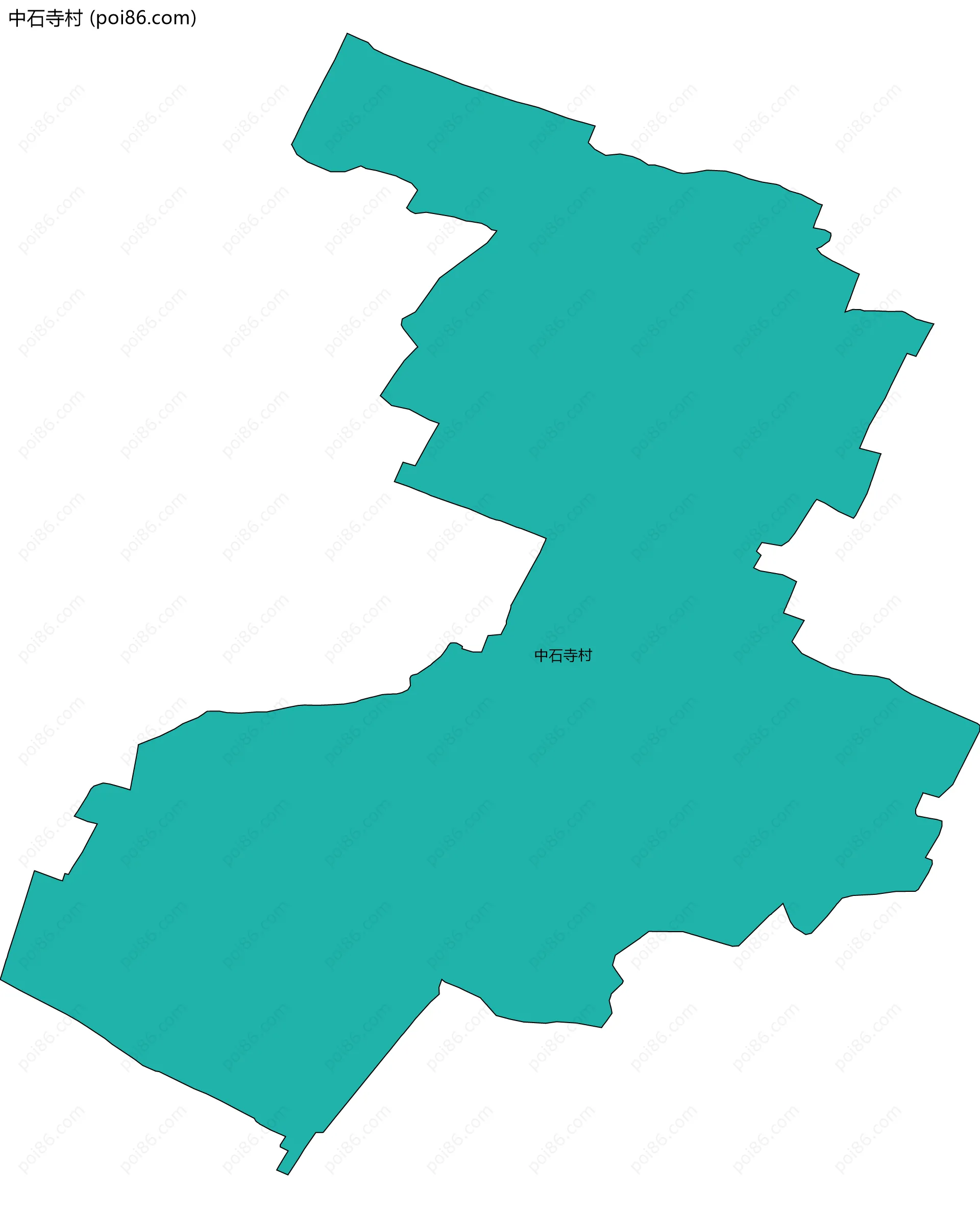 中石寺村边界地图
