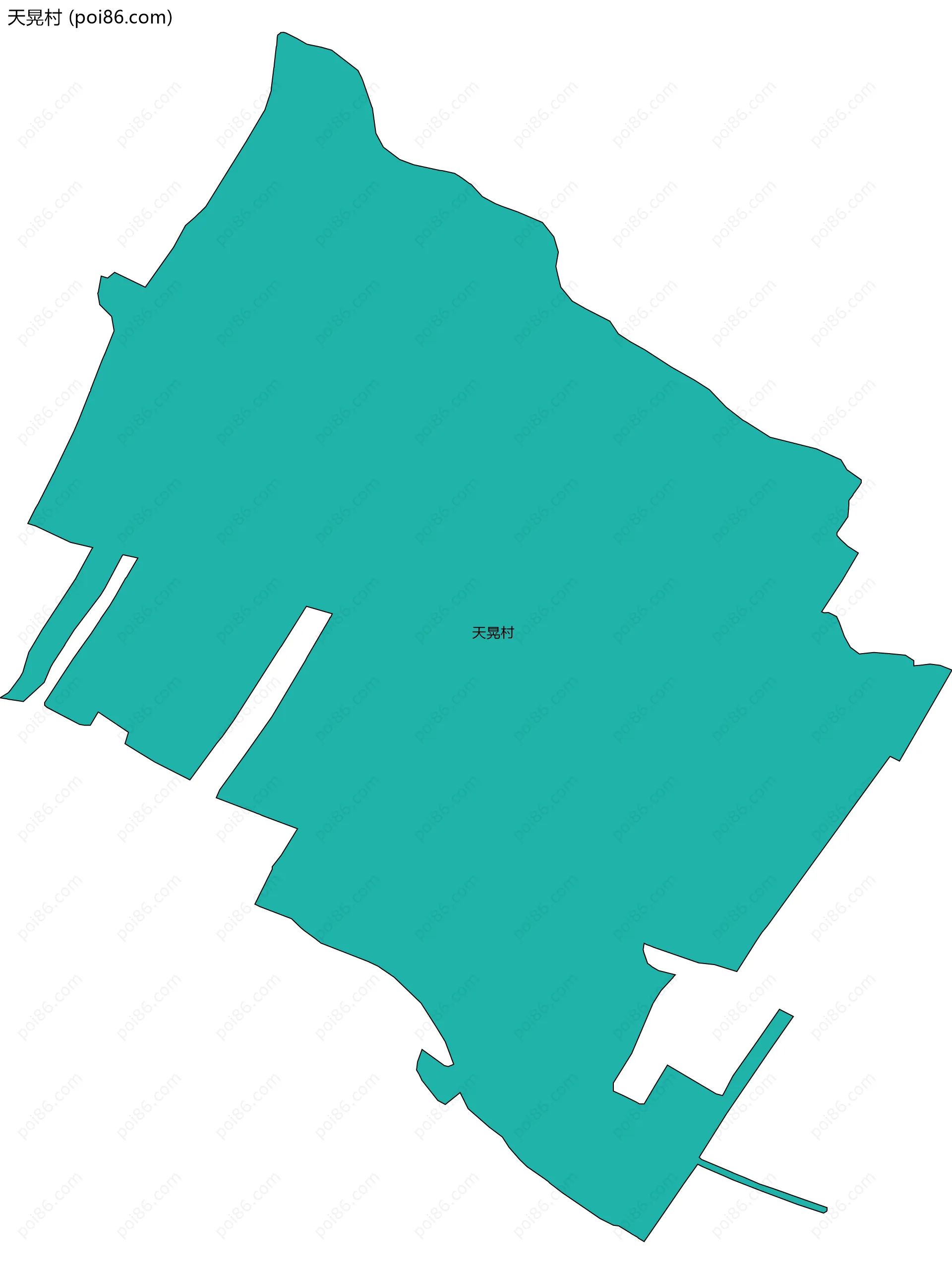 天晃村边界地图