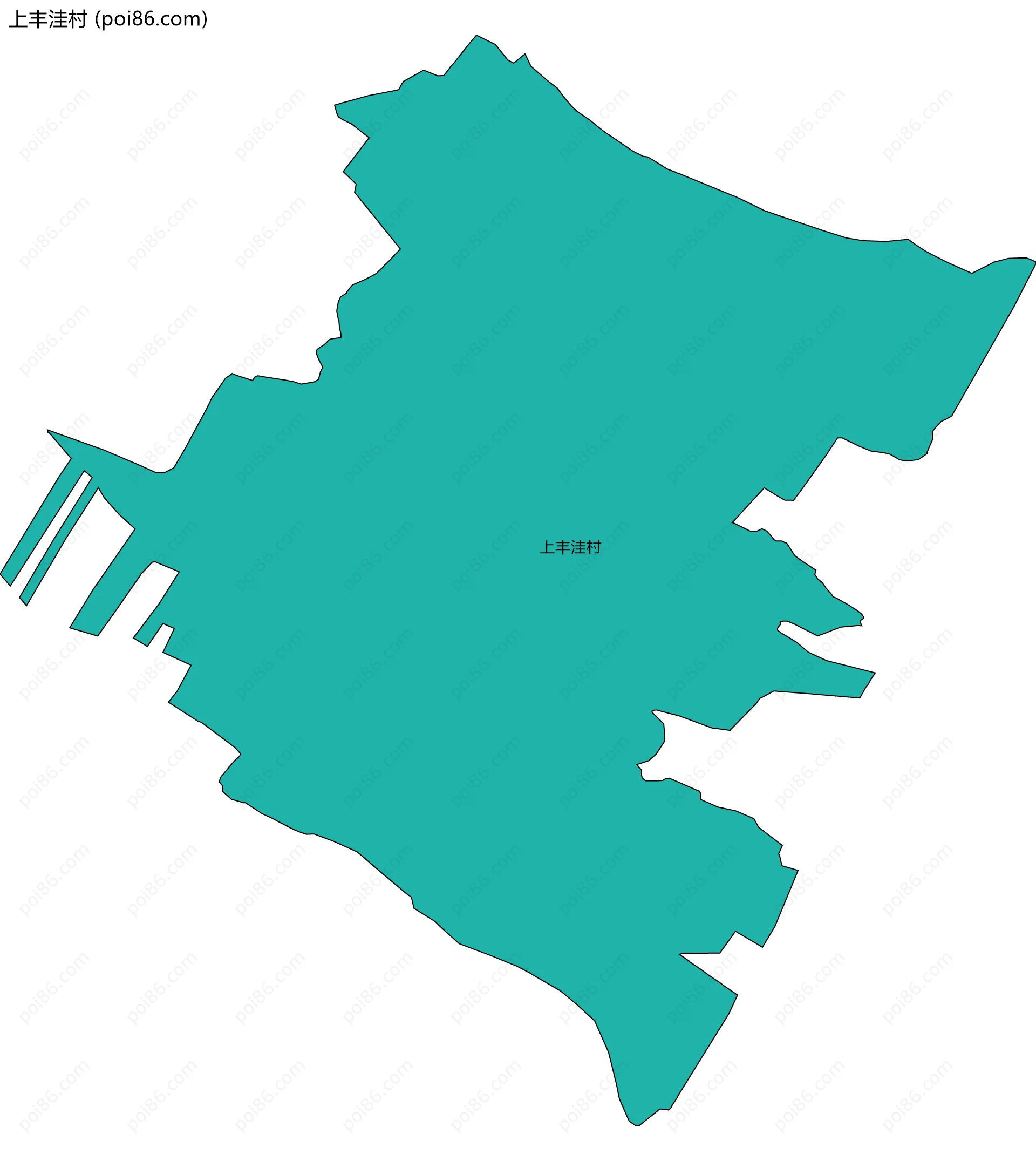 上丰洼村边界地图