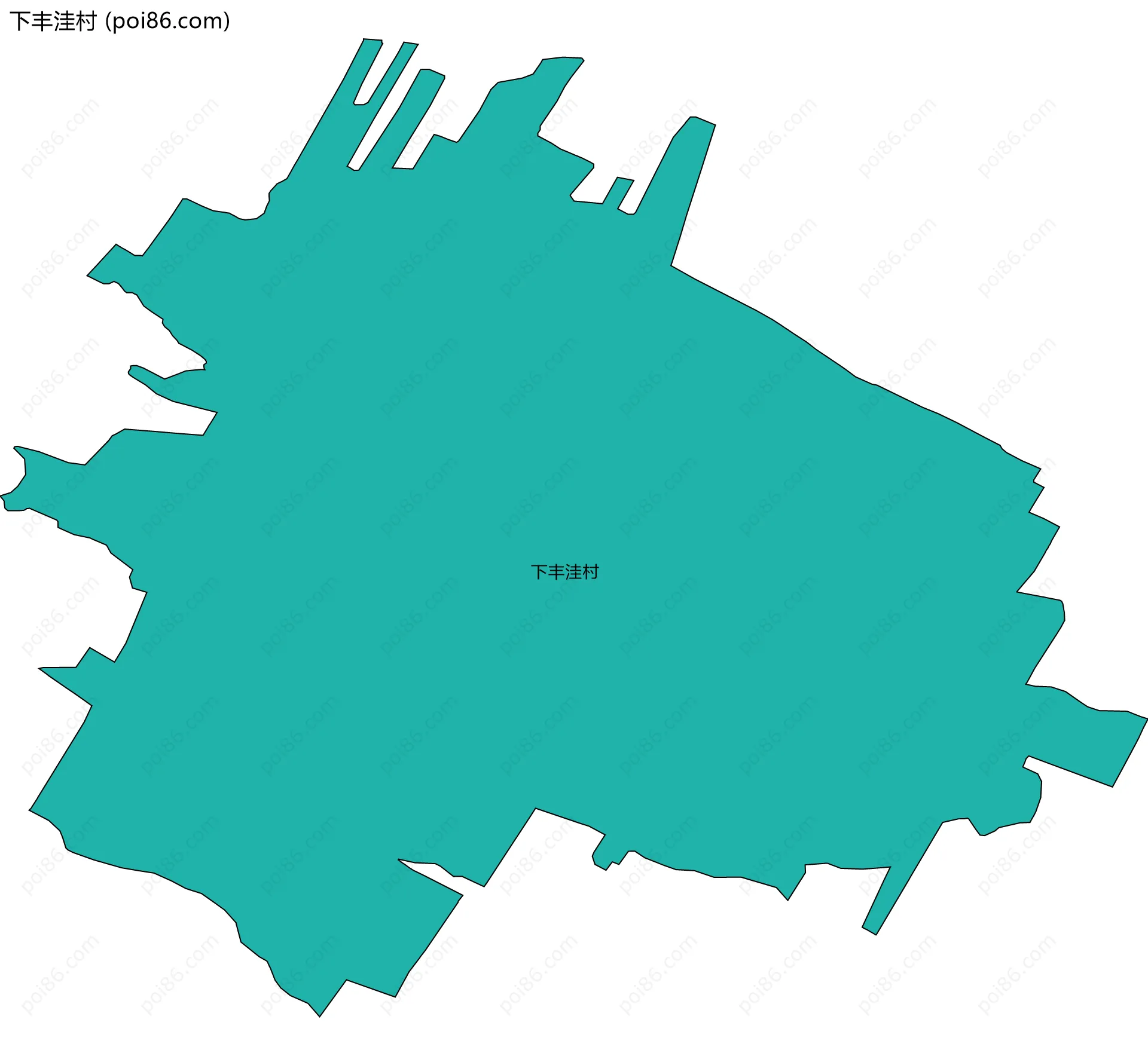 下丰洼村边界地图