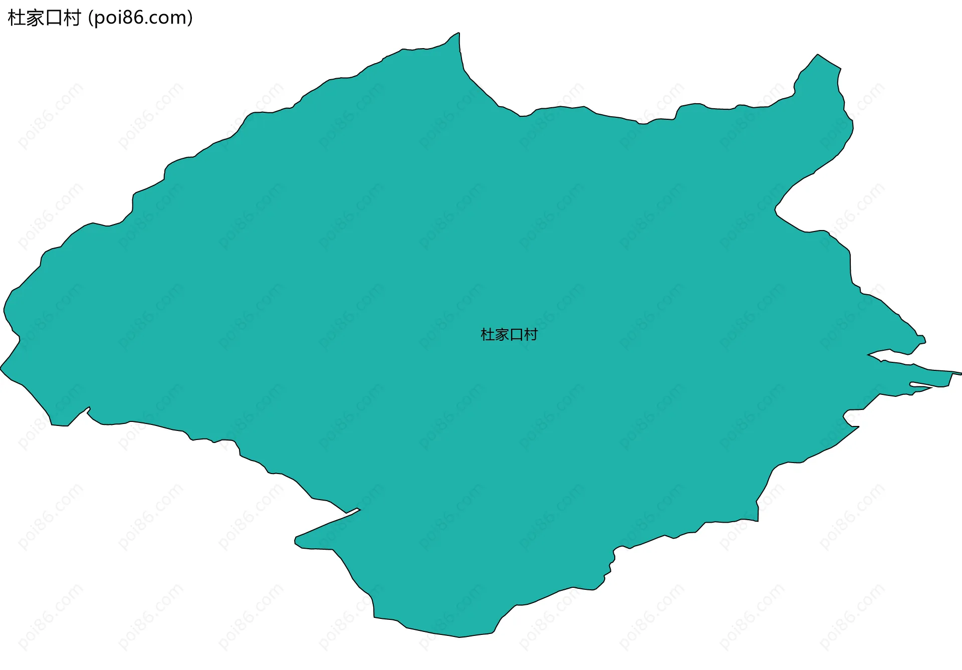 杜家口村边界地图