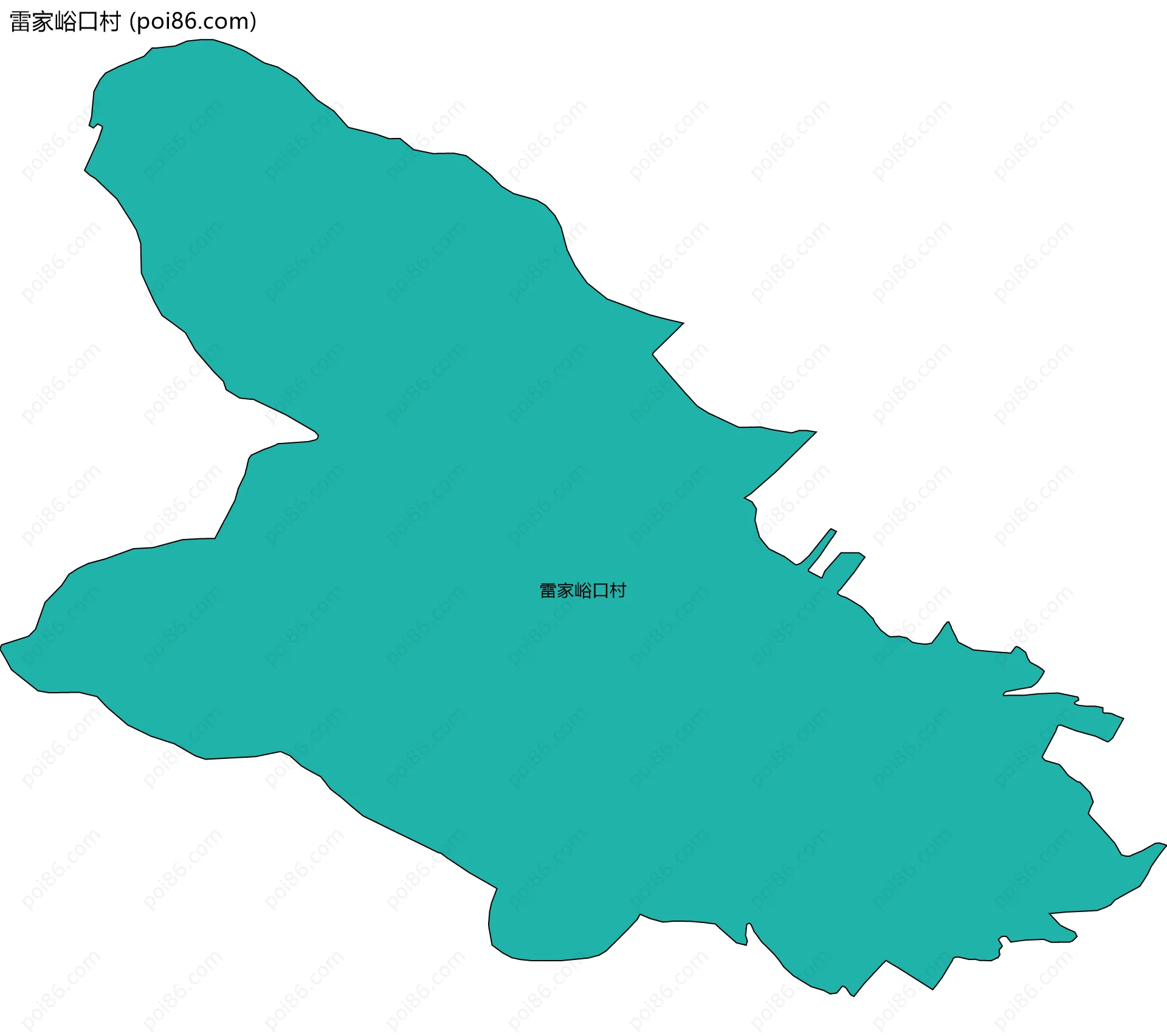 雷家峪口村边界地图