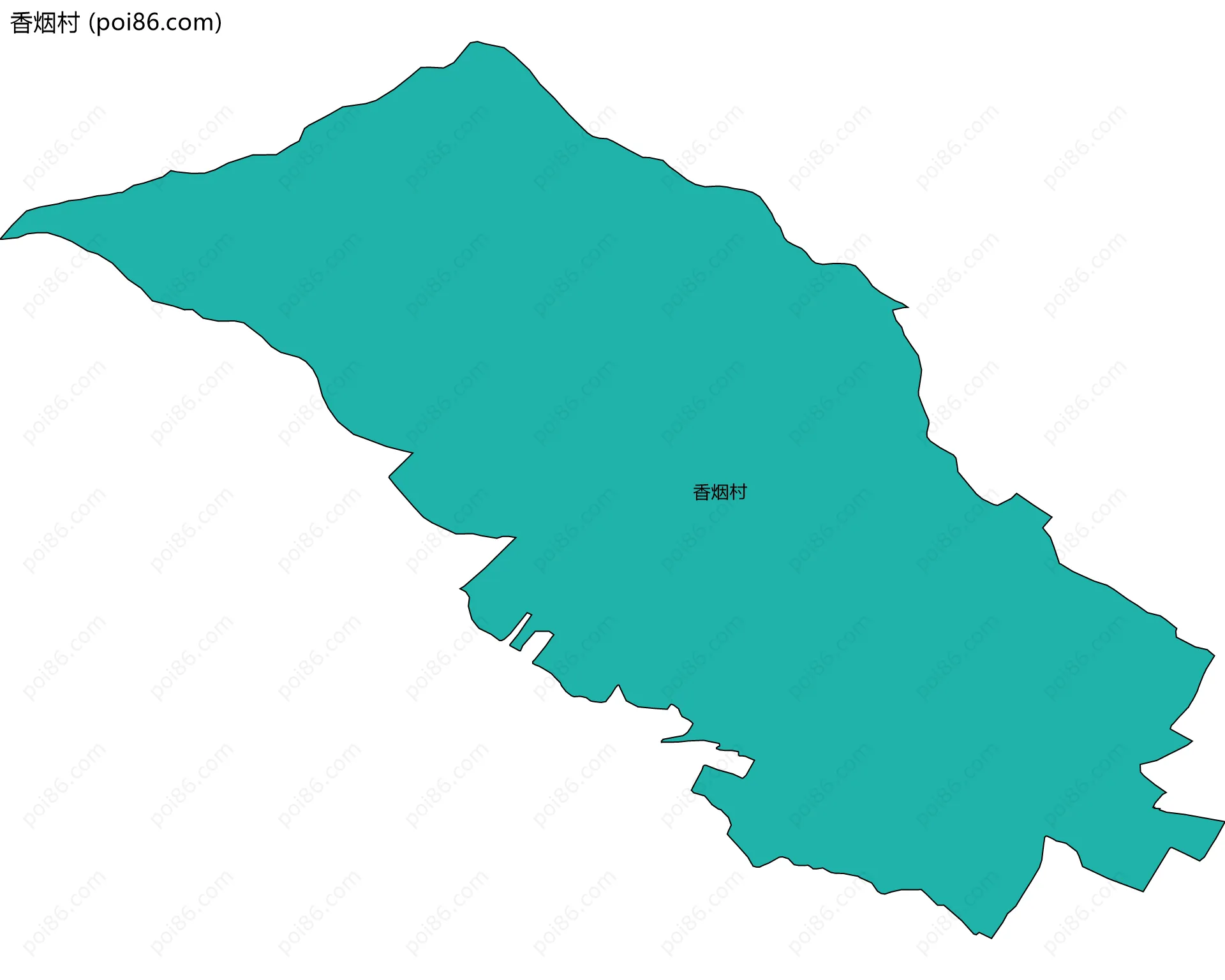 香烟村边界地图