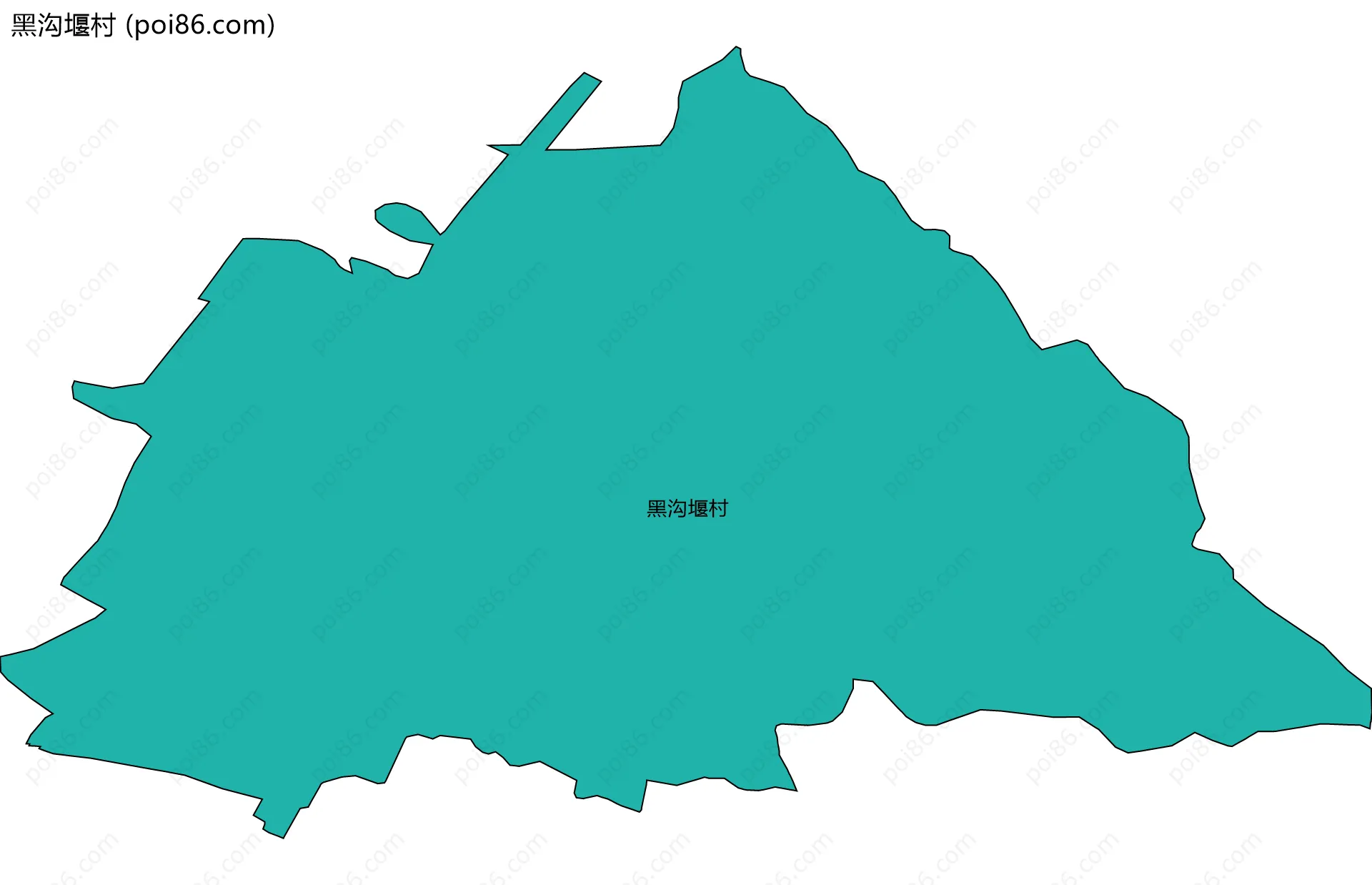 黑沟堰村边界地图