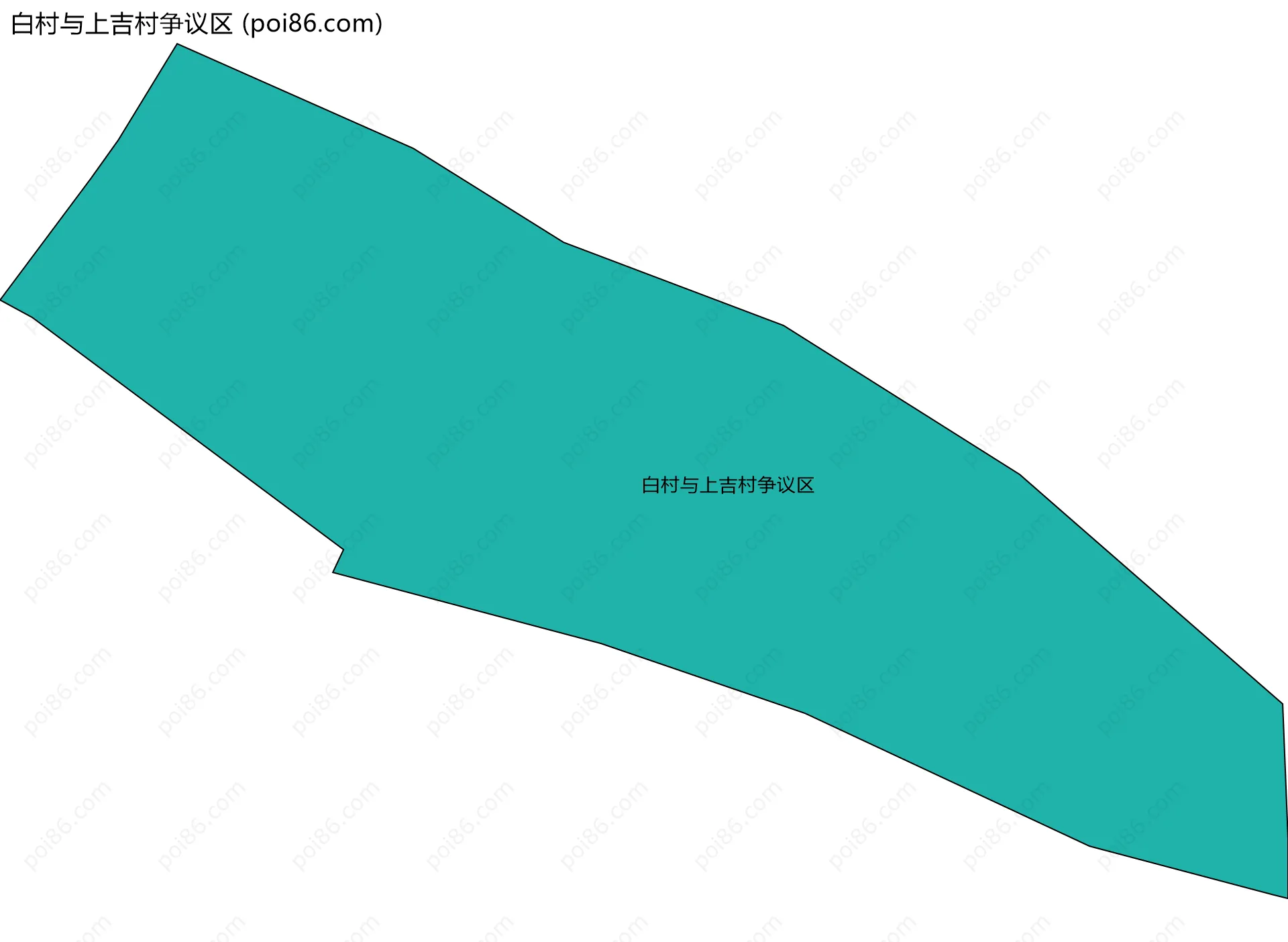 白村与上吉村争议区边界地图