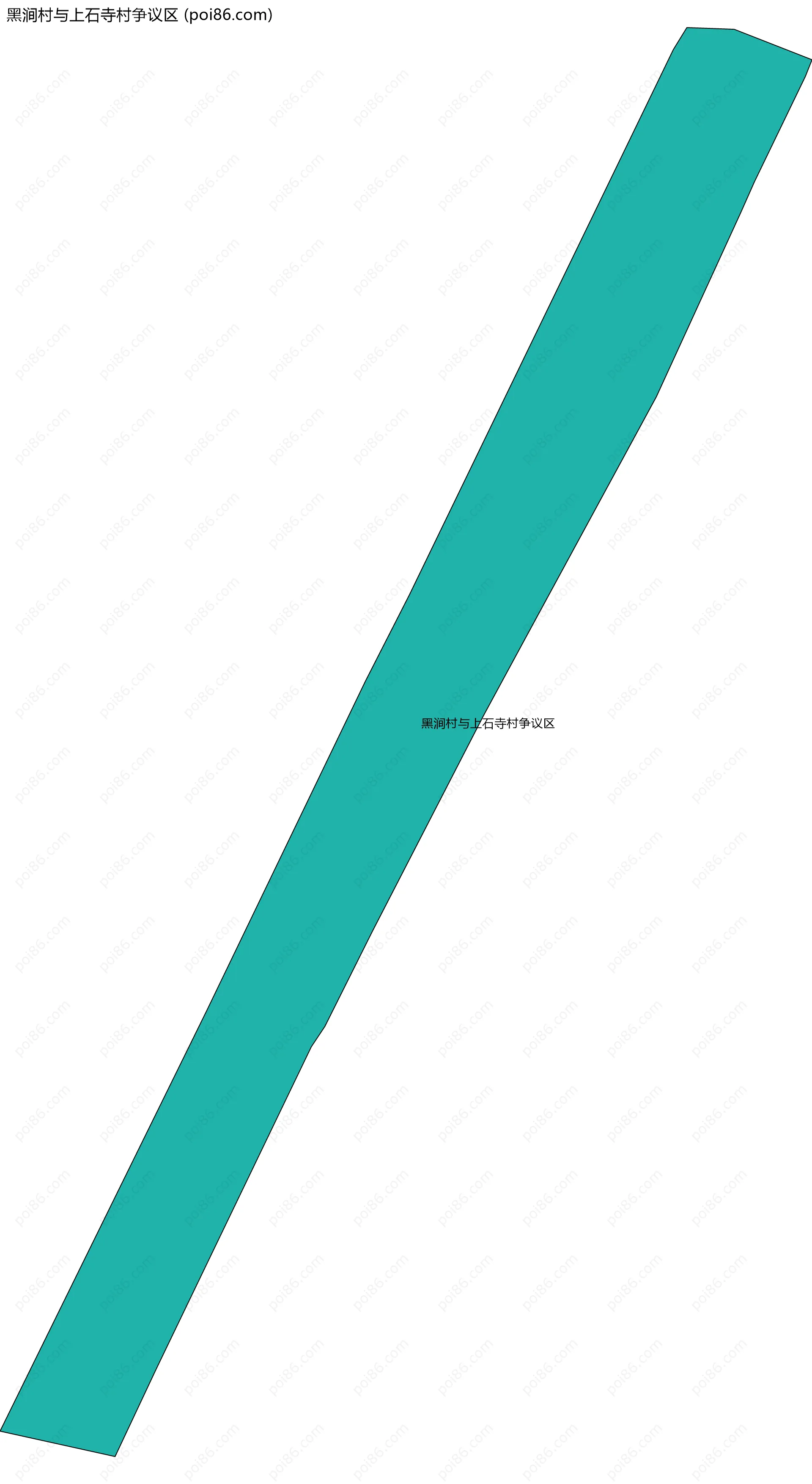 黑涧村与上石寺村争议区边界地图