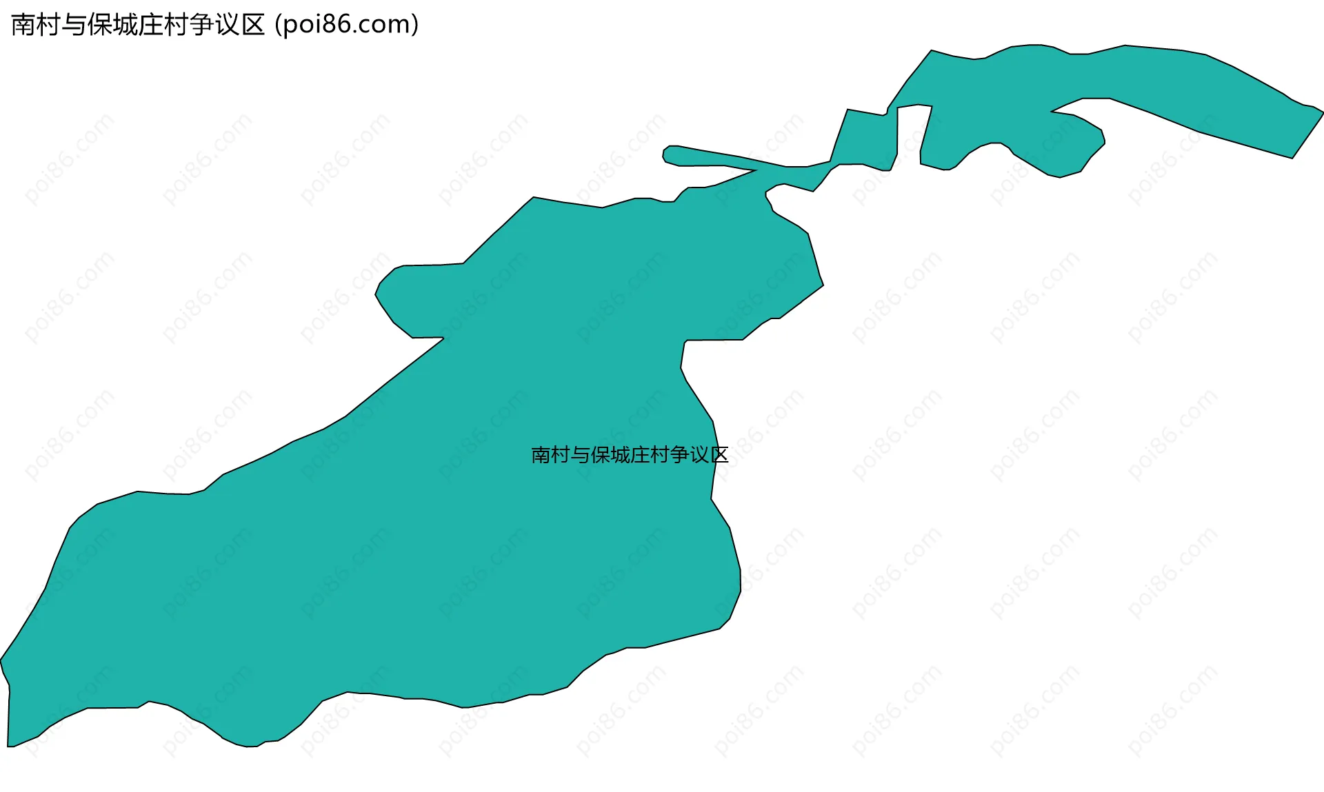 南村与保城庄村争议区边界地图