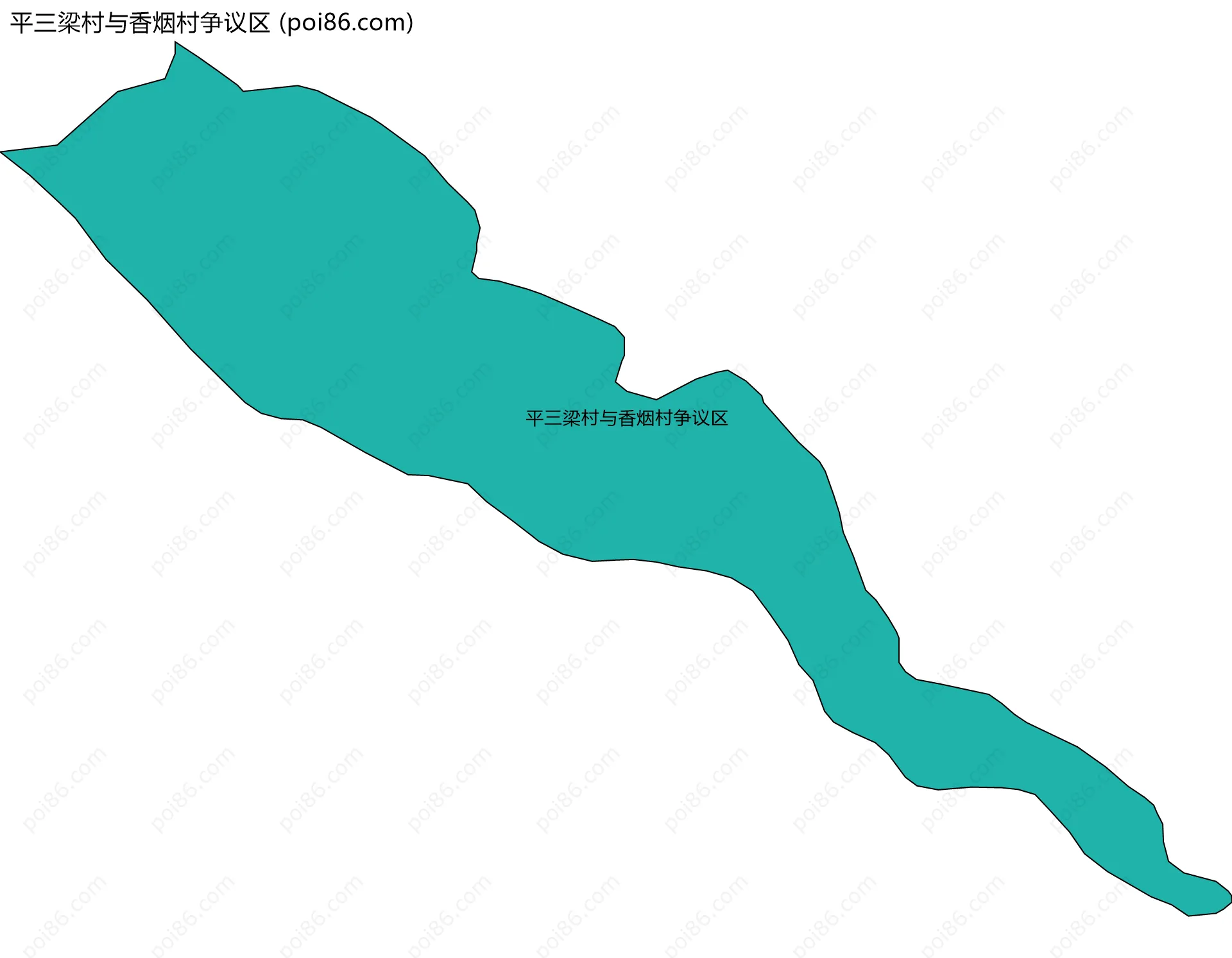 平三梁村与香烟村争议区边界地图