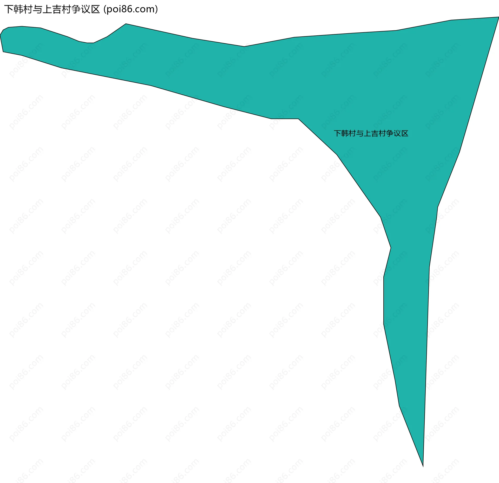 下韩村与上吉村争议区边界地图