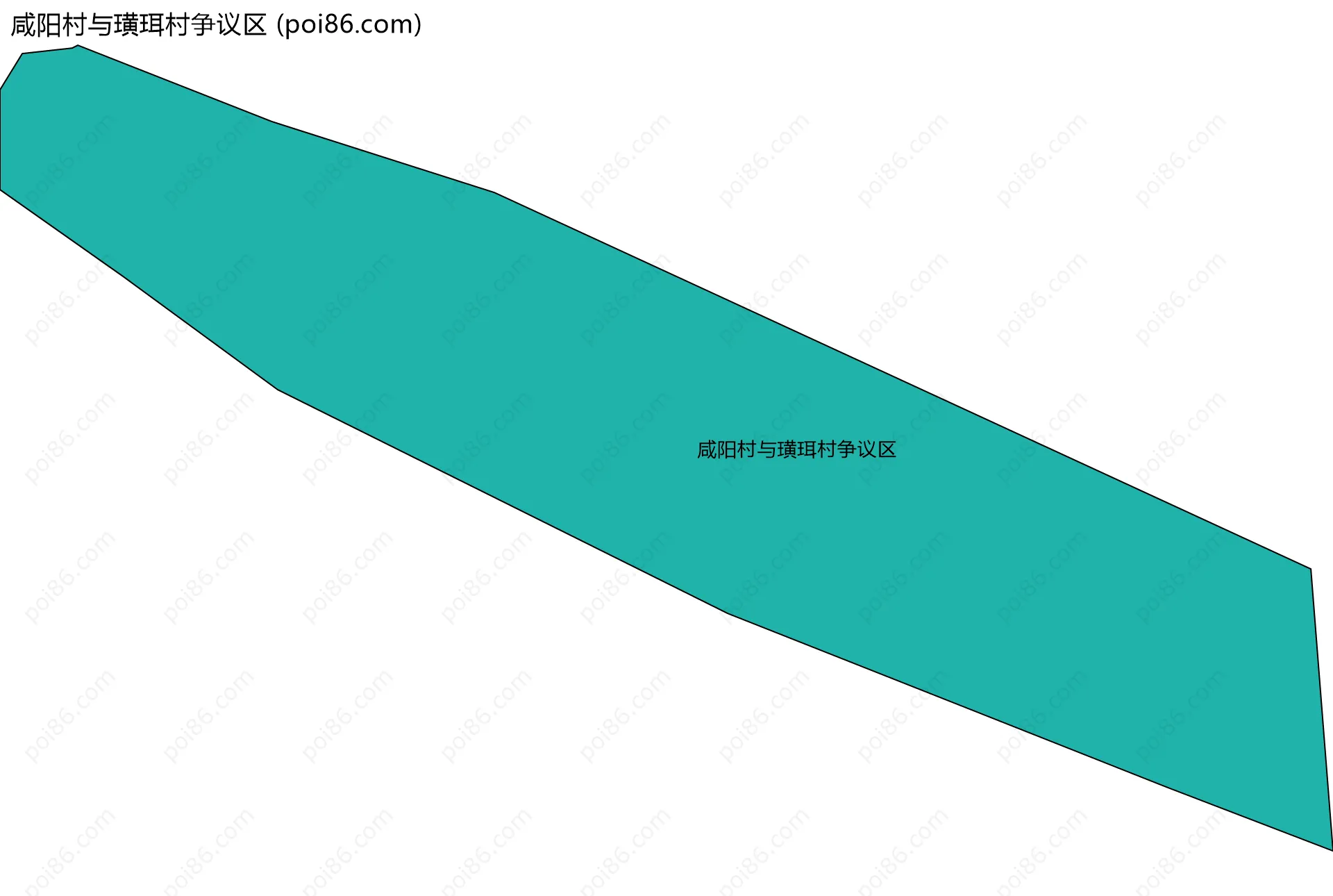 咸阳村与璜珥村争议区边界地图