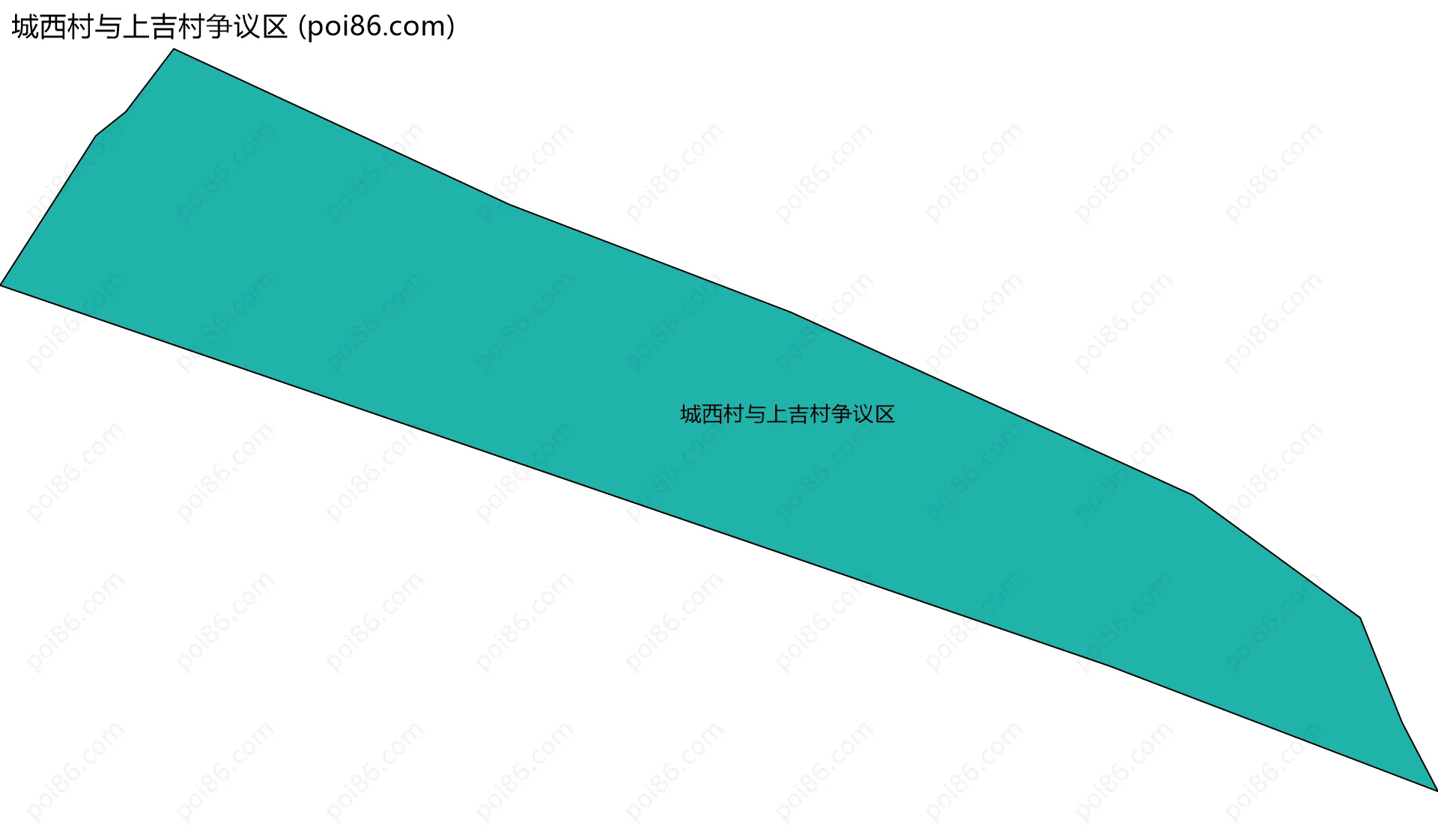 城西村与上吉村争议区边界地图