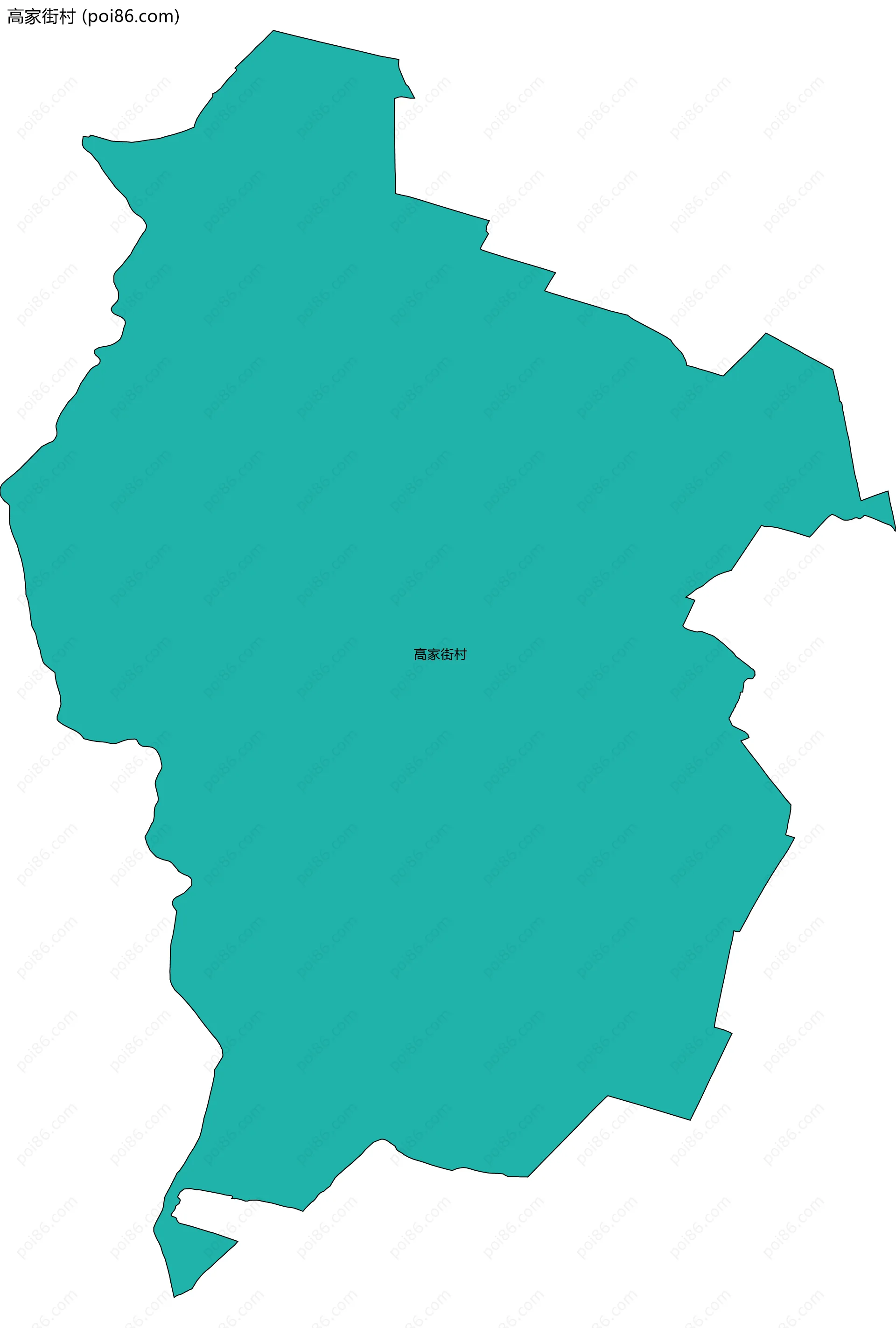 高家街村边界地图