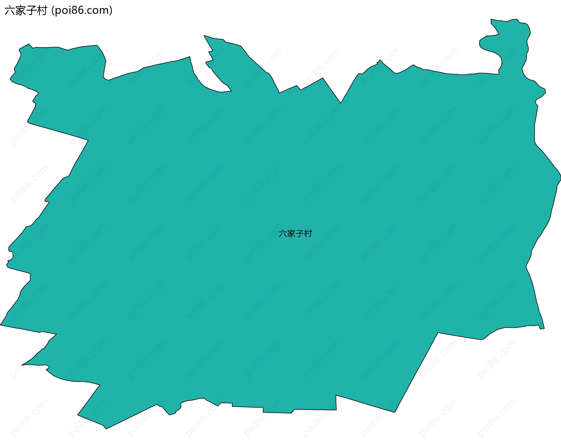 六家子村边界地图