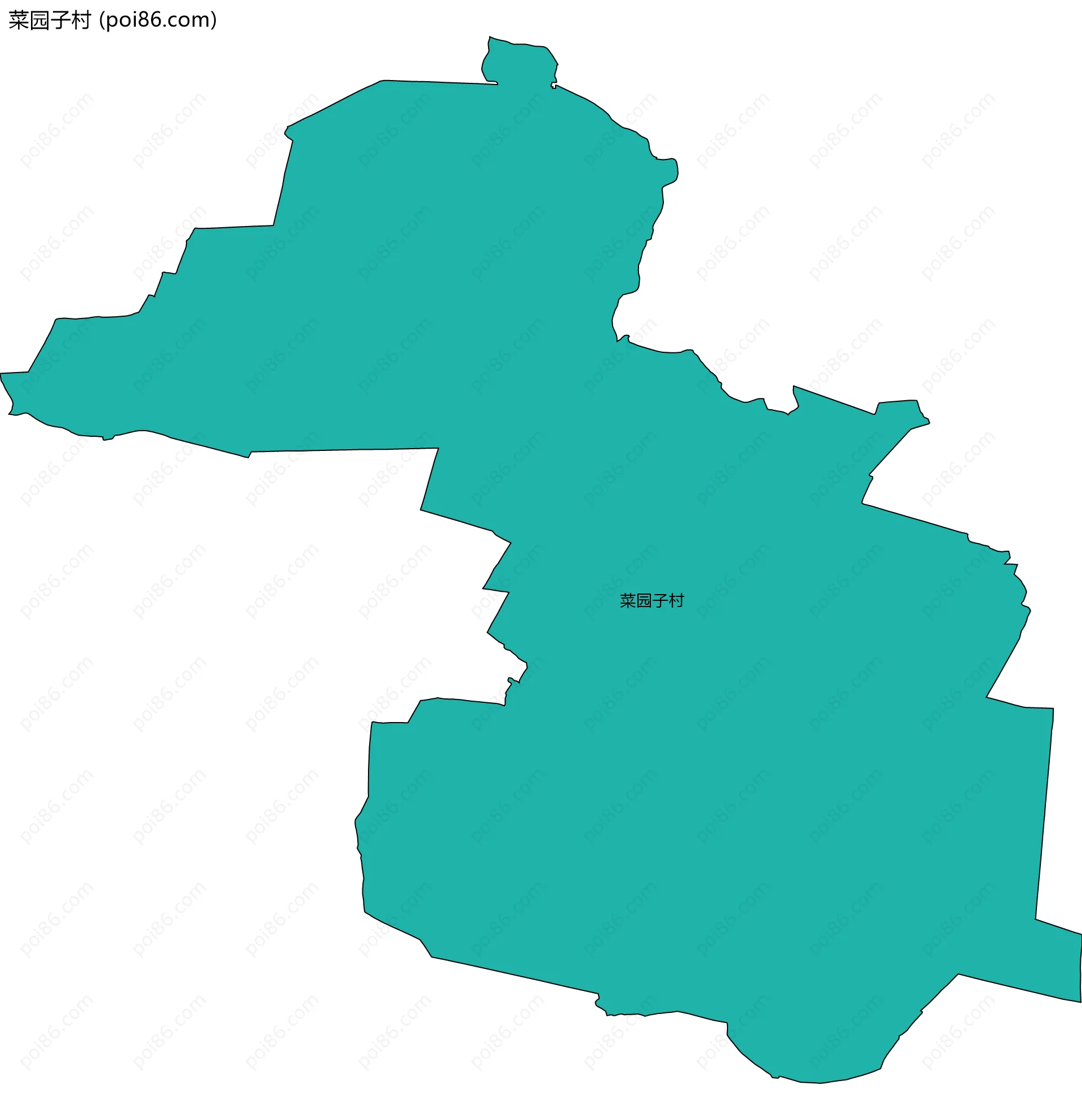 菜园子村边界地图