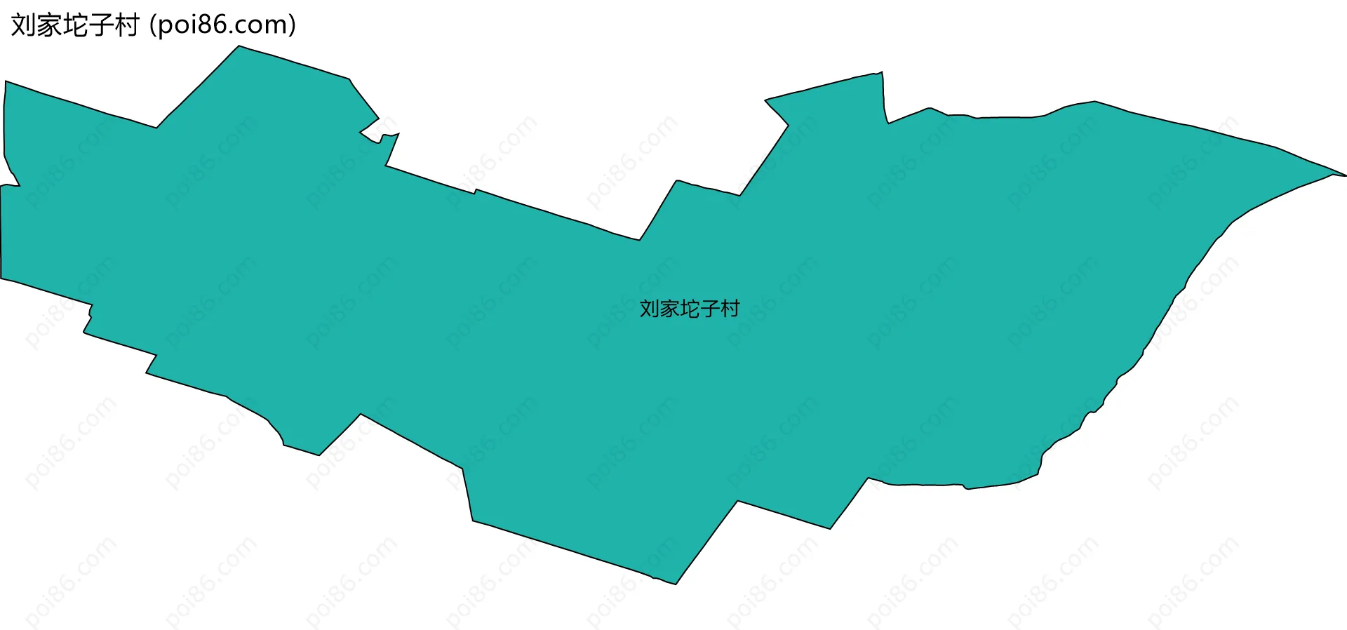 刘家坨子村边界地图