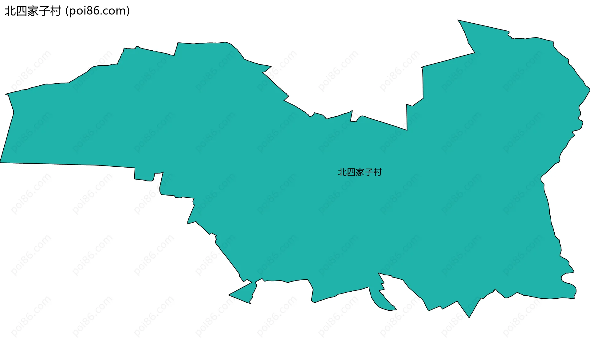 北四家子村边界地图