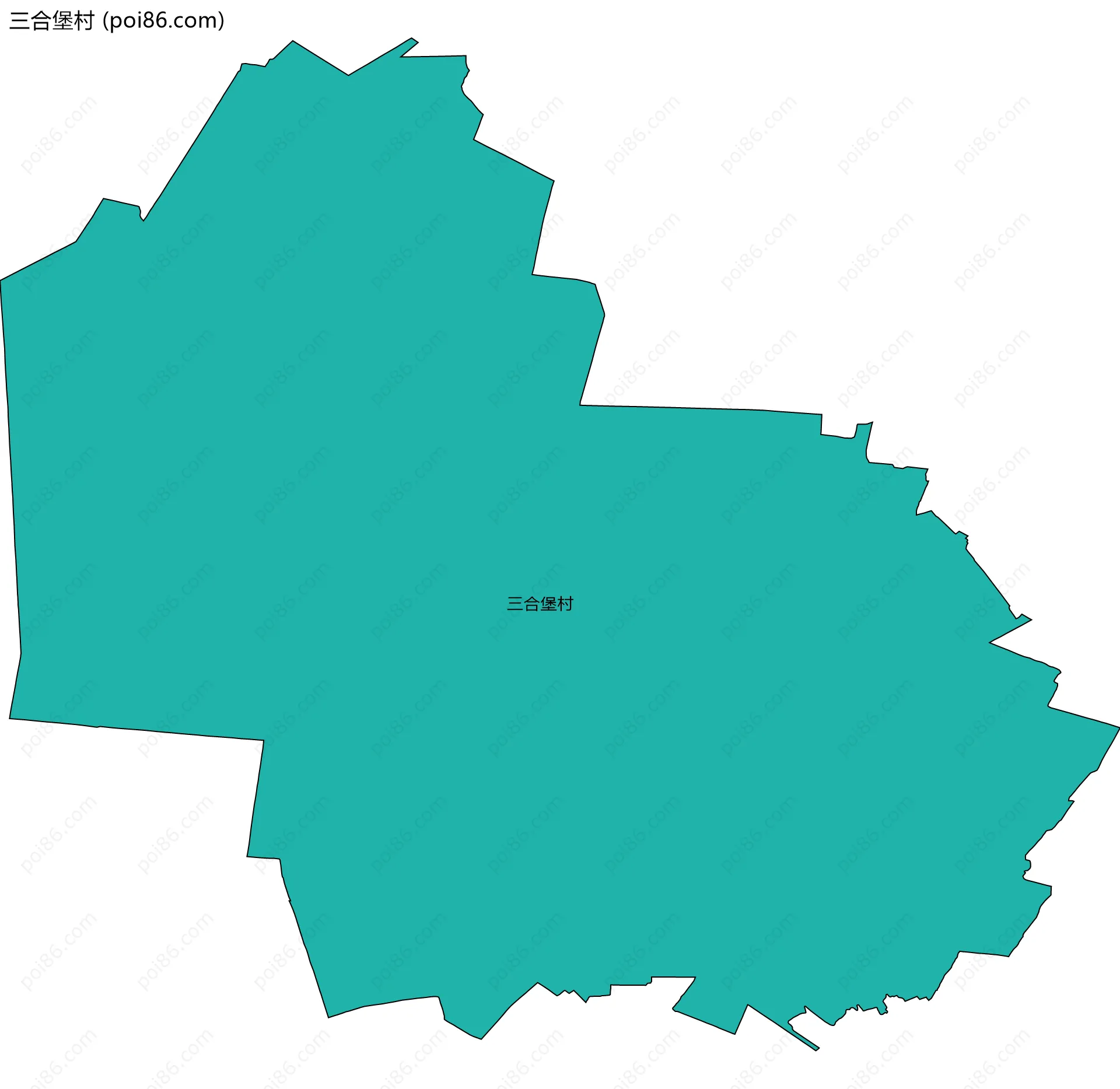 三合堡村边界地图