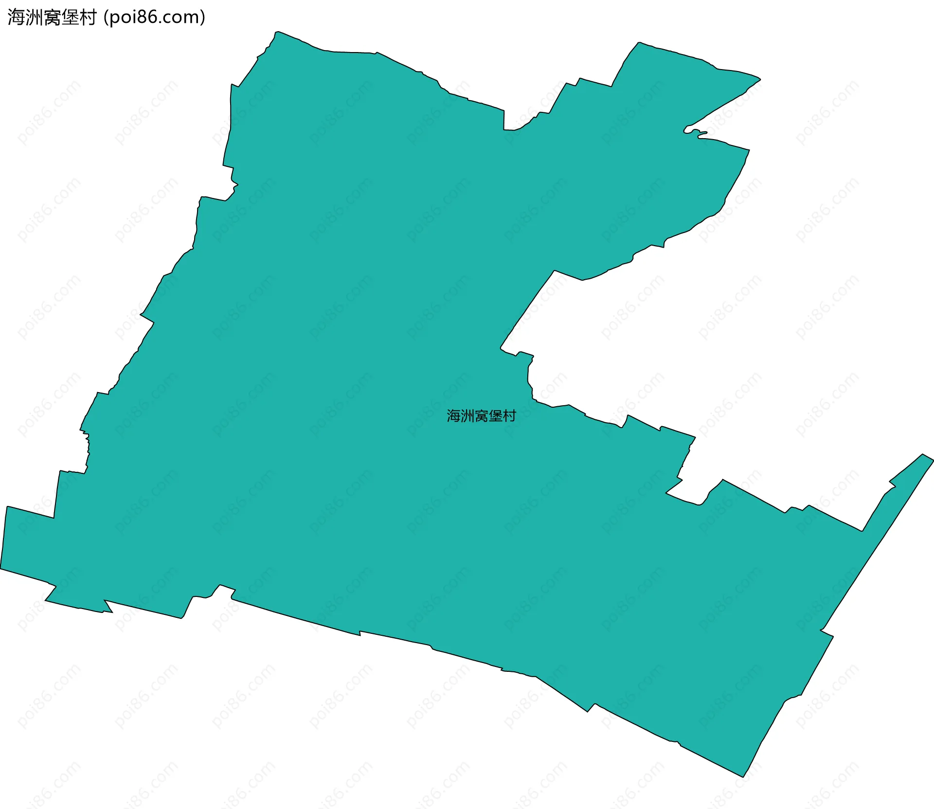 海洲窝堡村边界地图