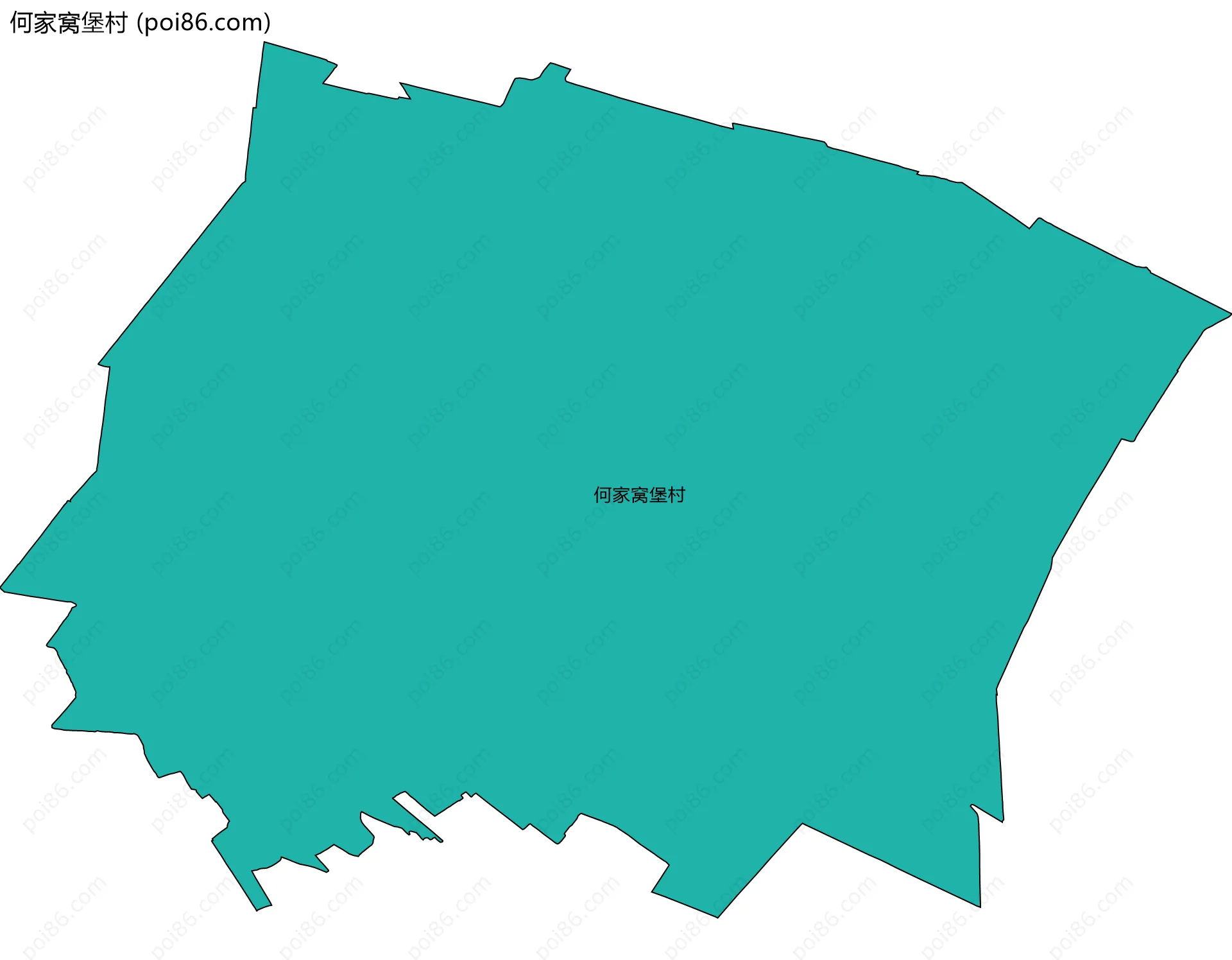 何家窝堡村边界地图