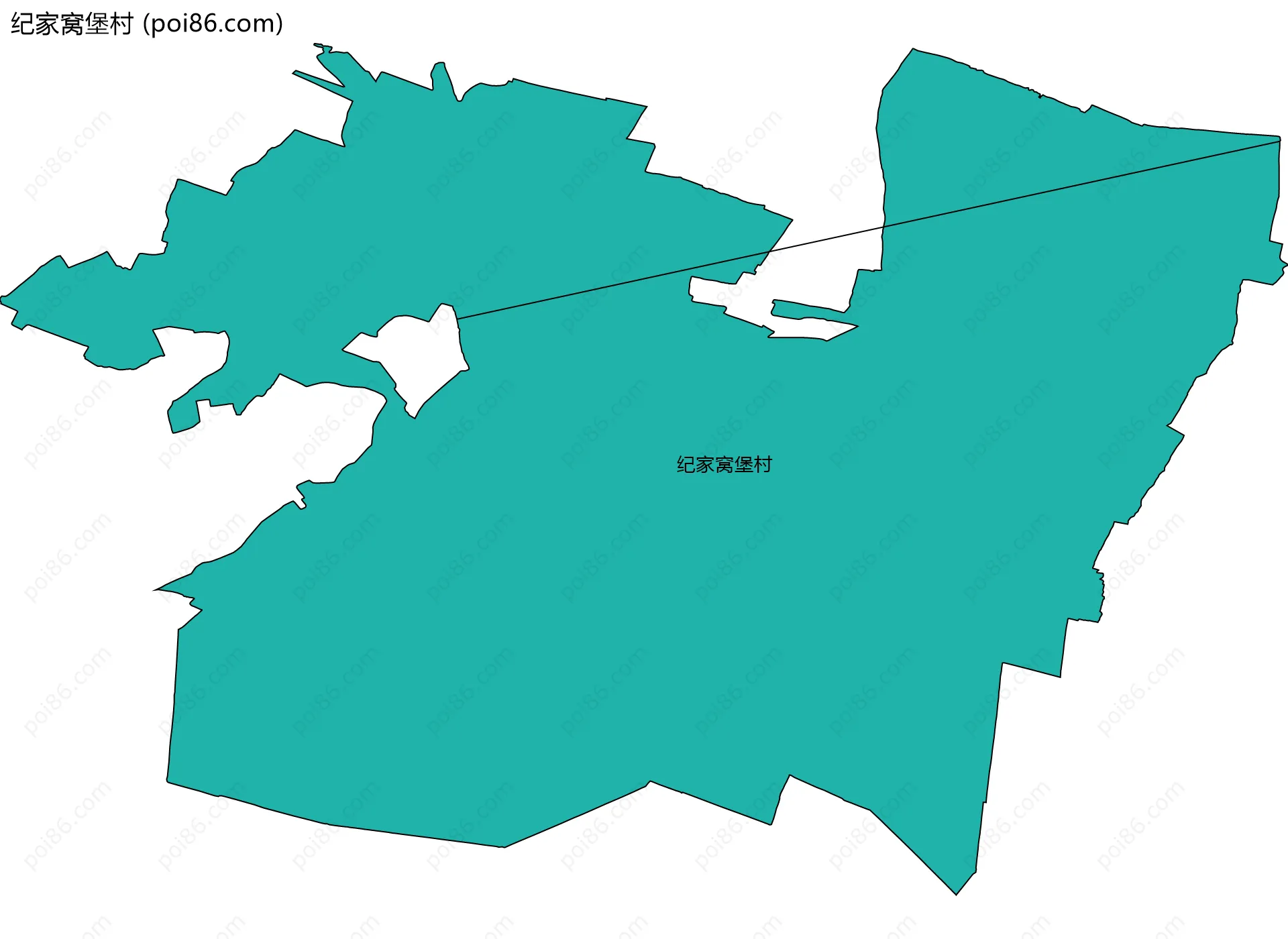 纪家窝堡村边界地图