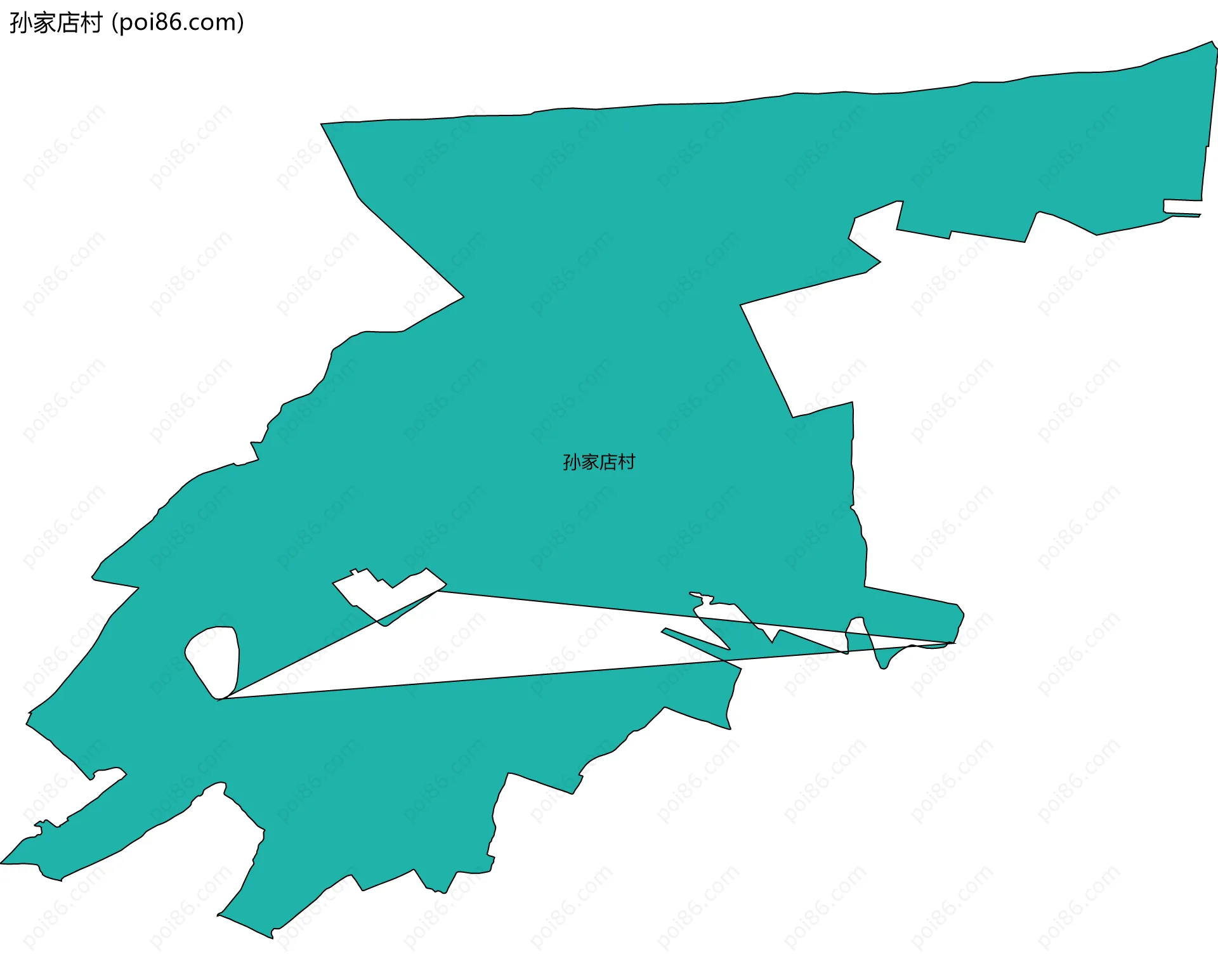 孙家店村边界地图