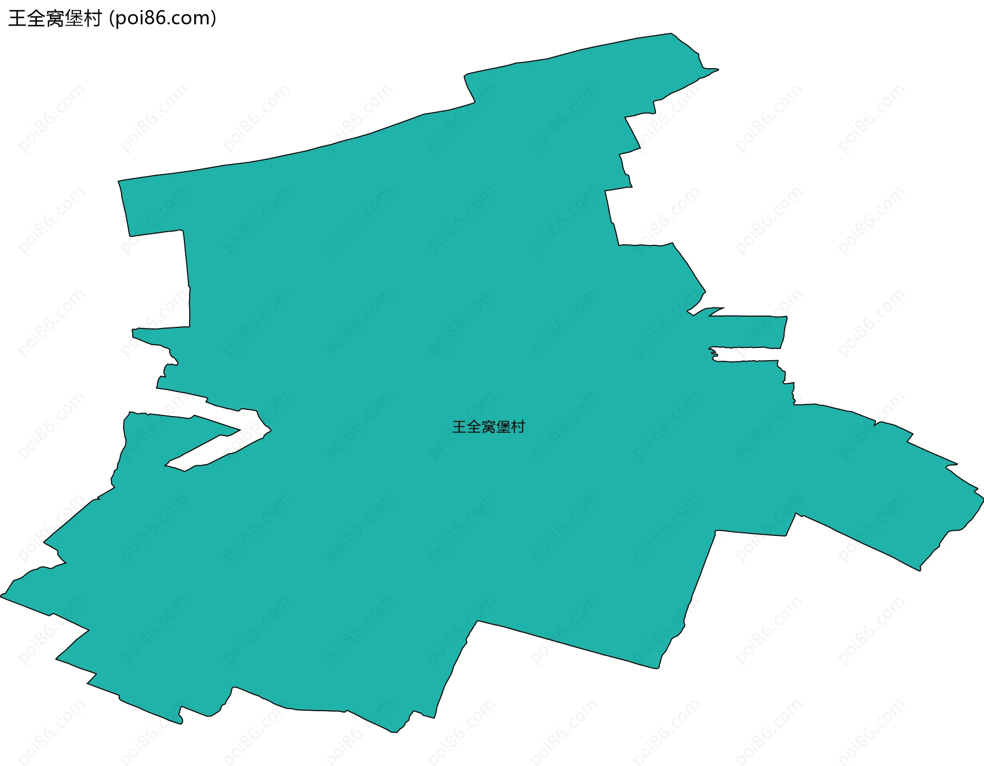 王全窝堡村边界地图