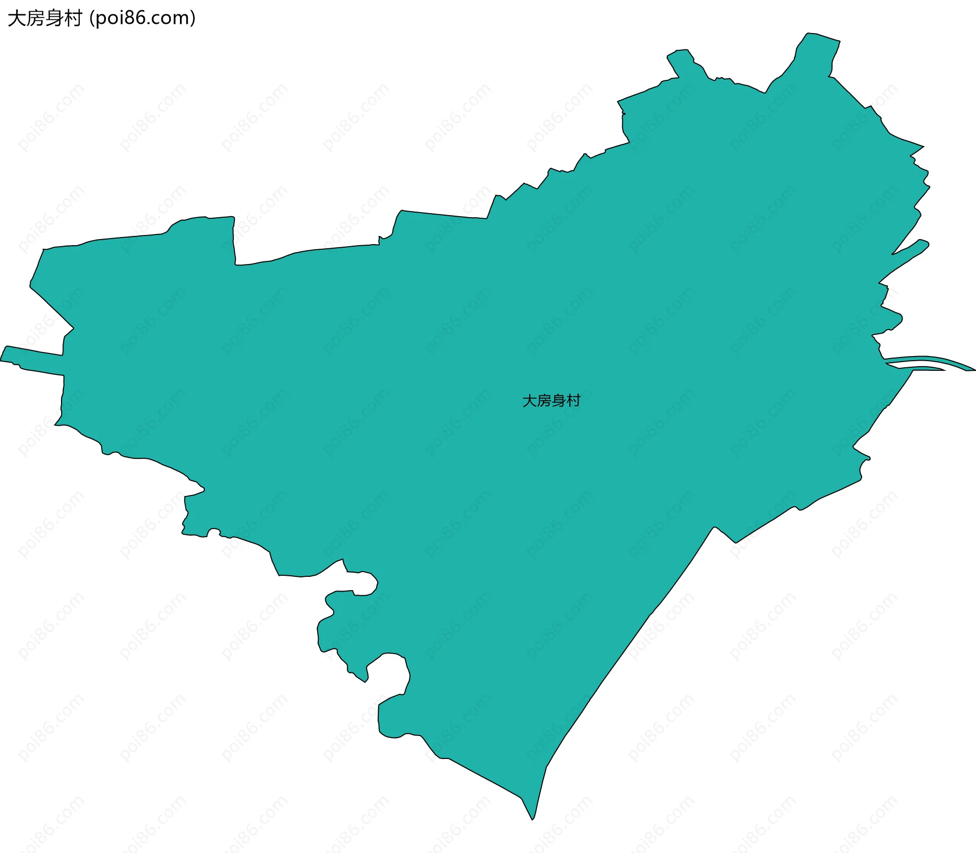 大房身村边界地图
