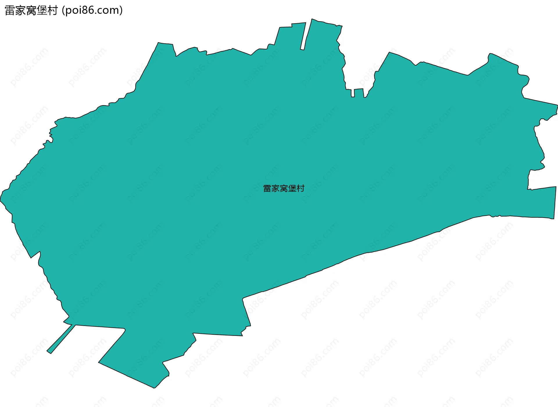 雷家窝堡村边界地图
