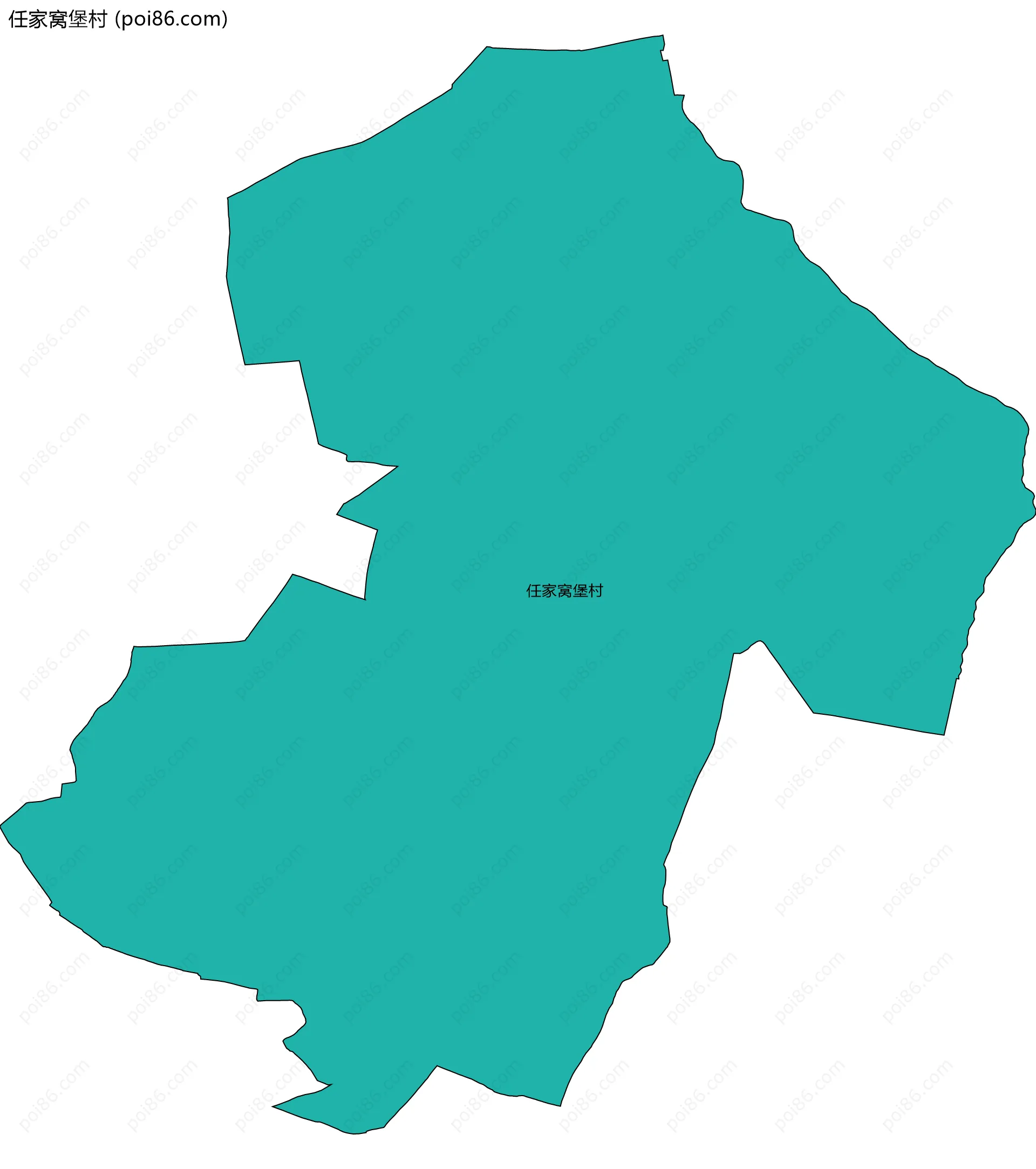 任家窝堡村边界地图