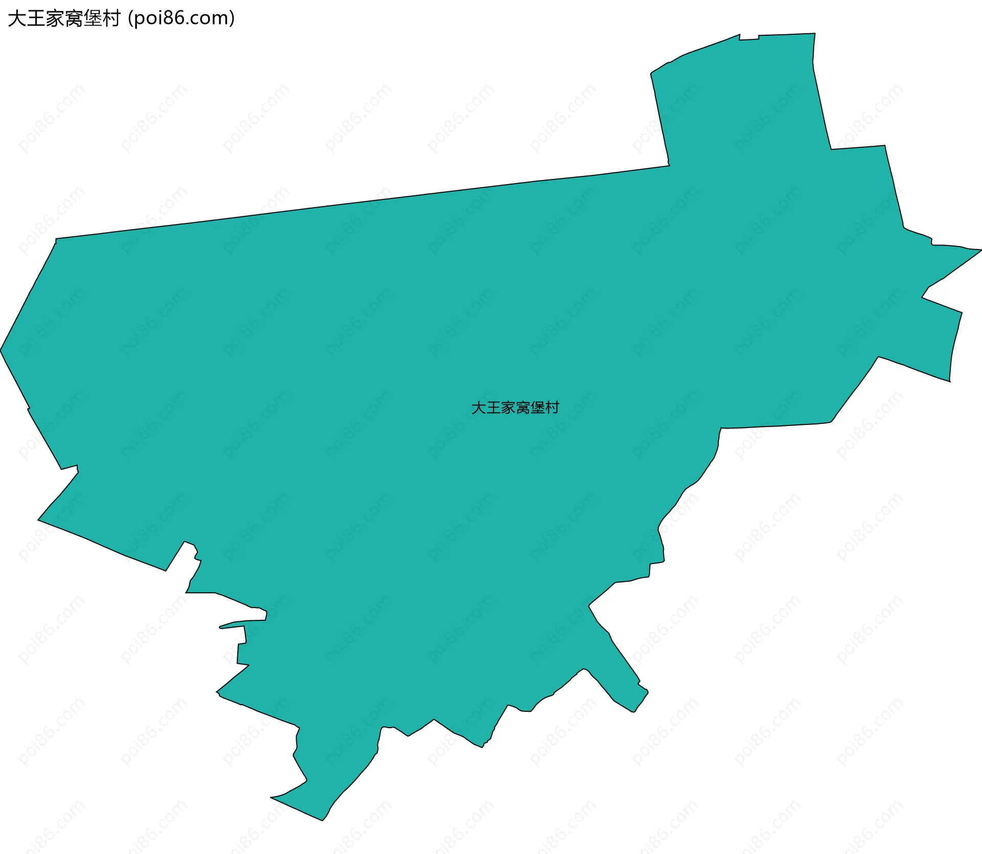 大王家窝堡村边界地图