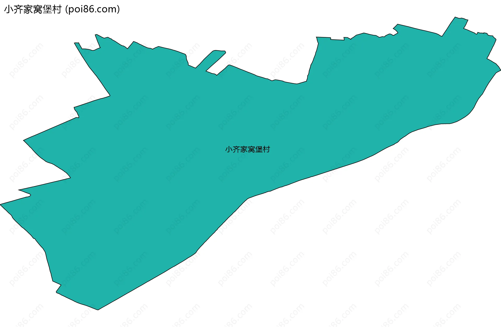 小齐家窝堡村边界地图