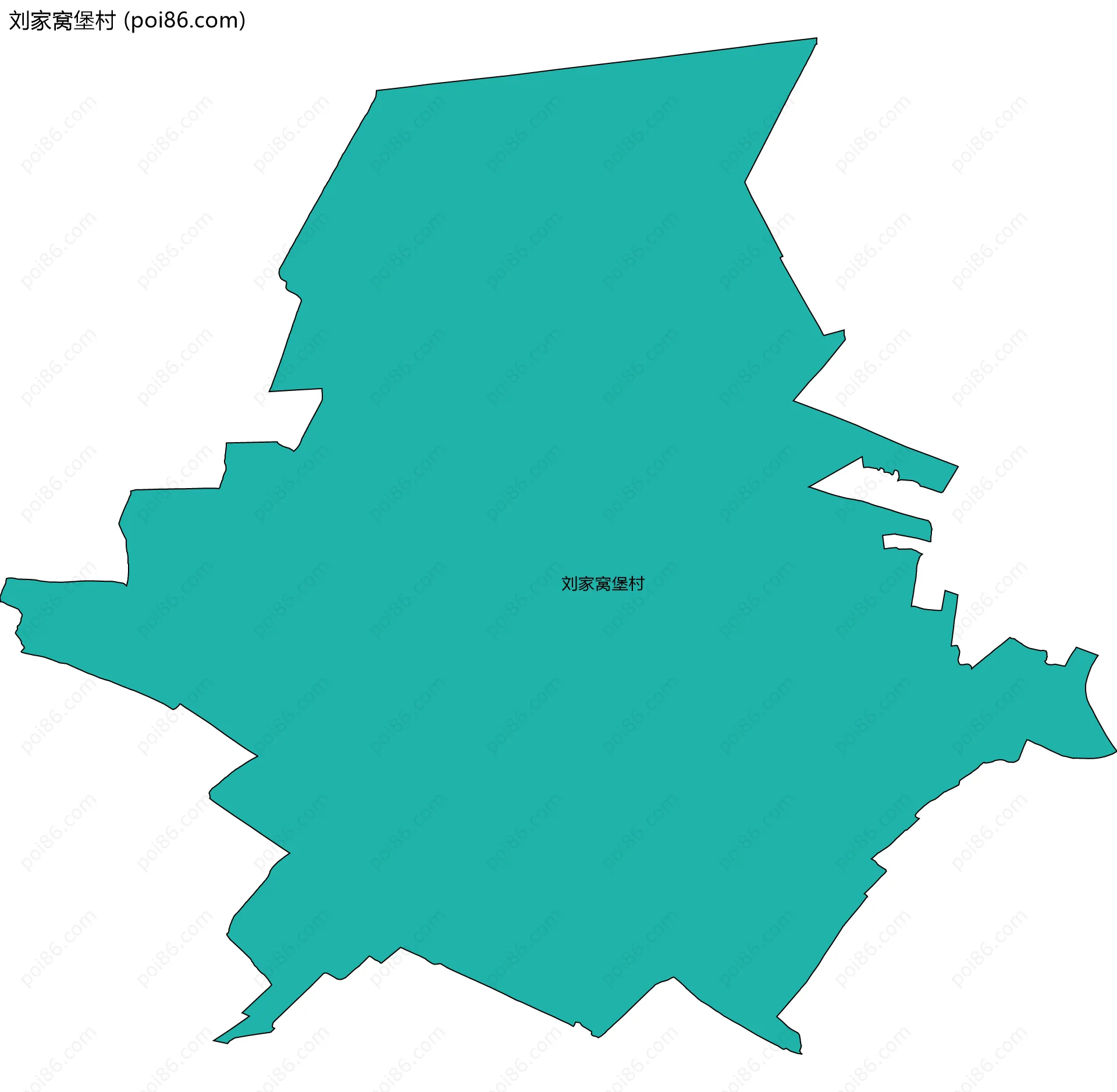 刘家窝堡村边界地图