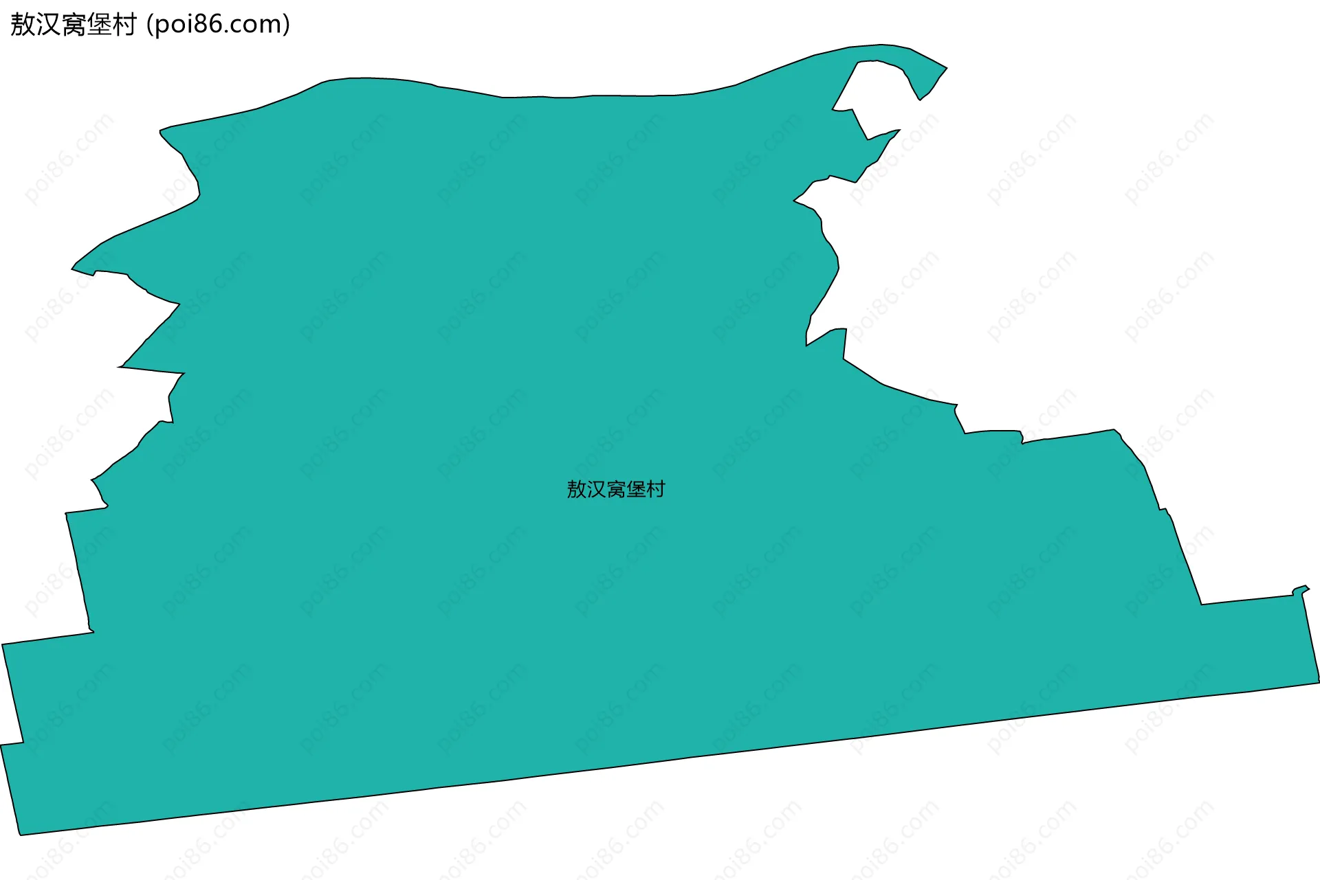 敖汉窝堡村边界地图