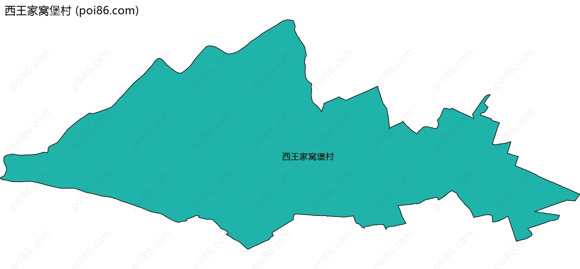 西王家窝堡村边界地图