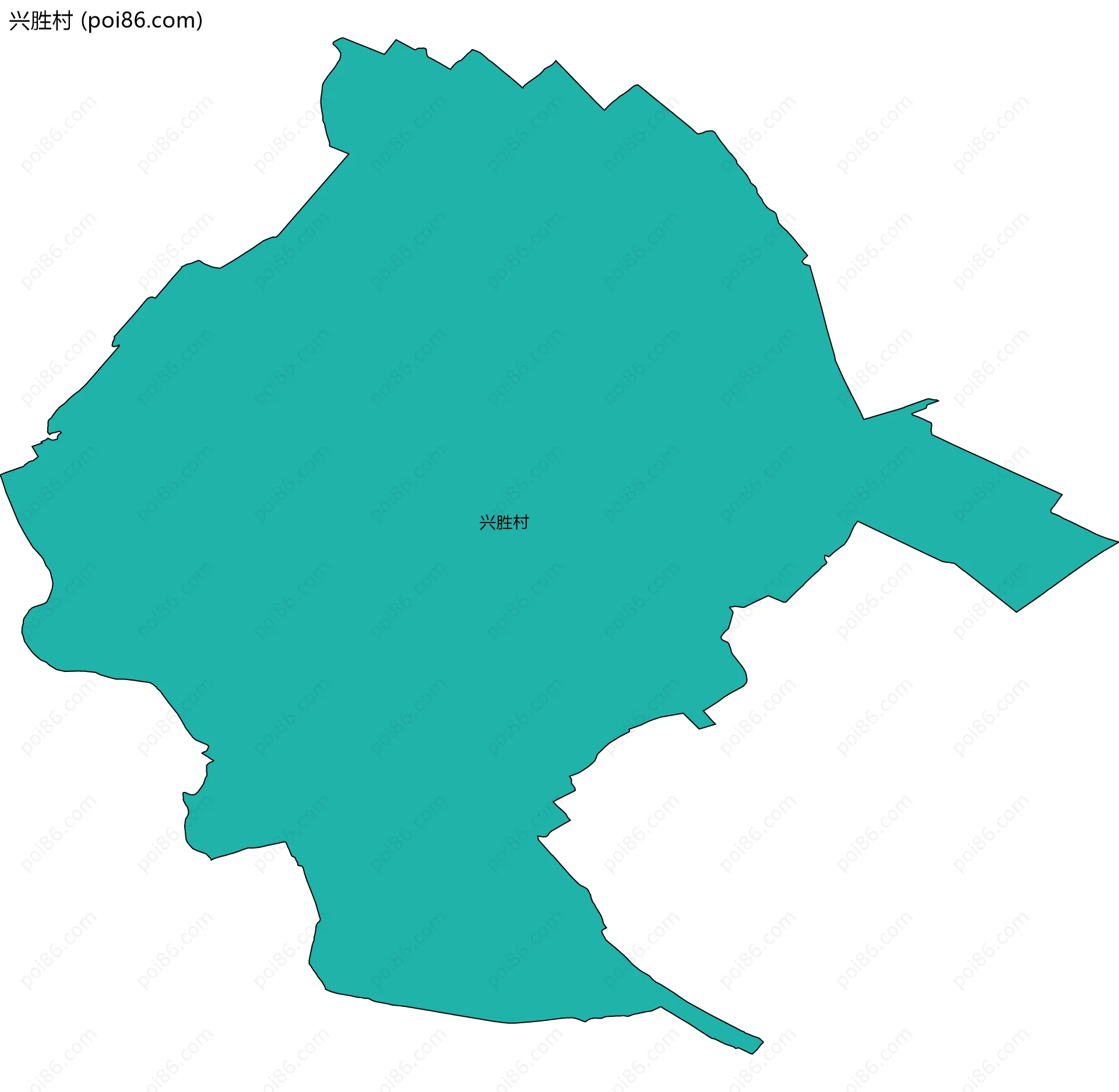 兴胜村边界地图