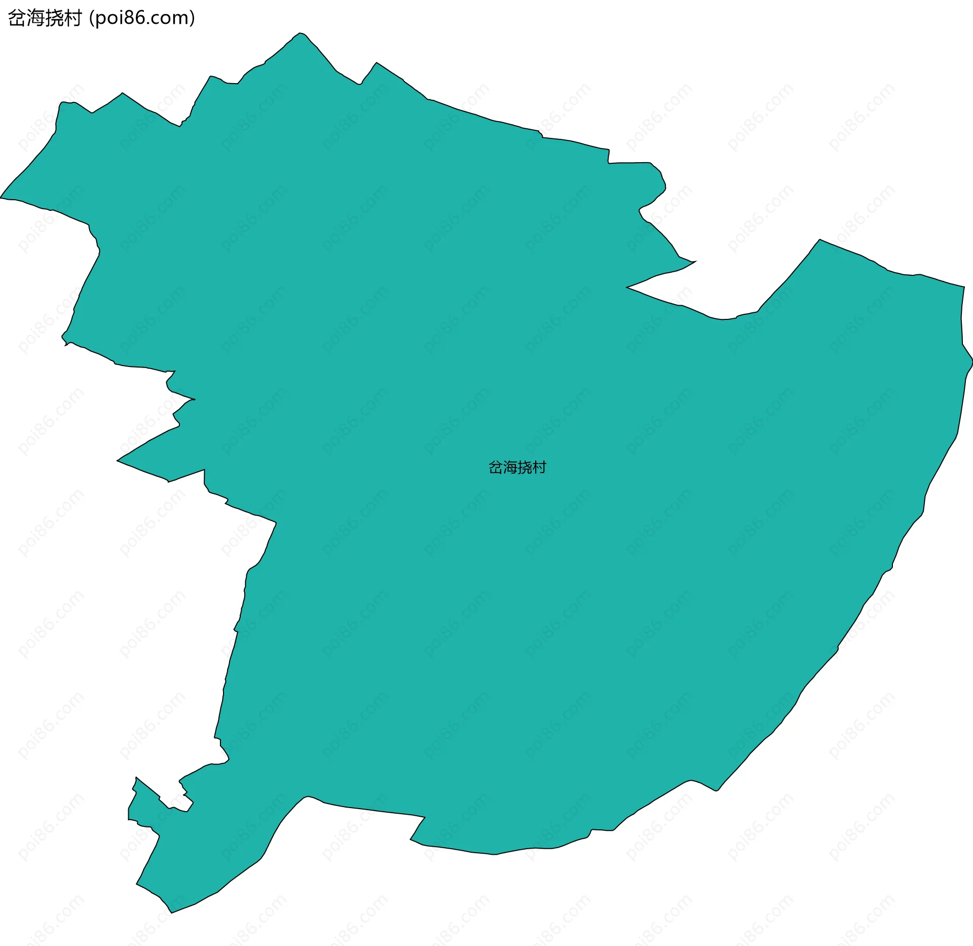 岔海挠村边界地图