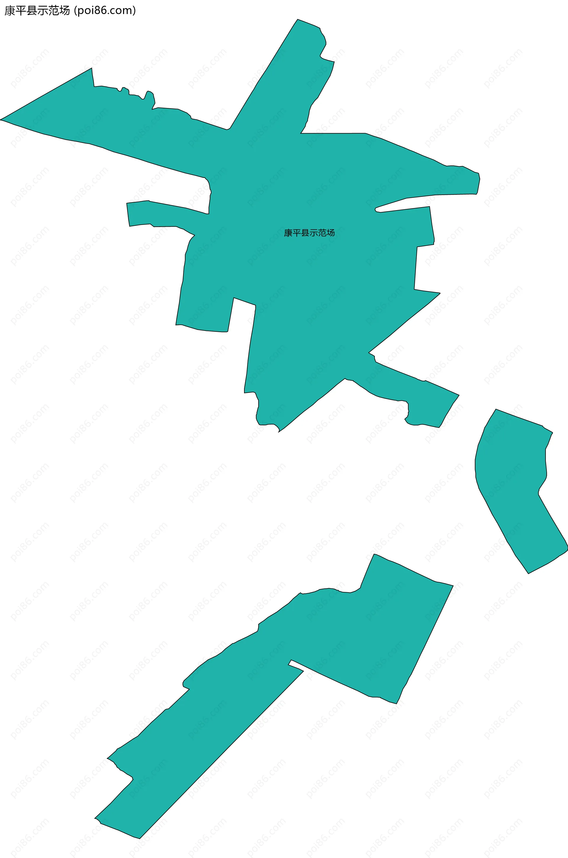康平县示范场边界地图