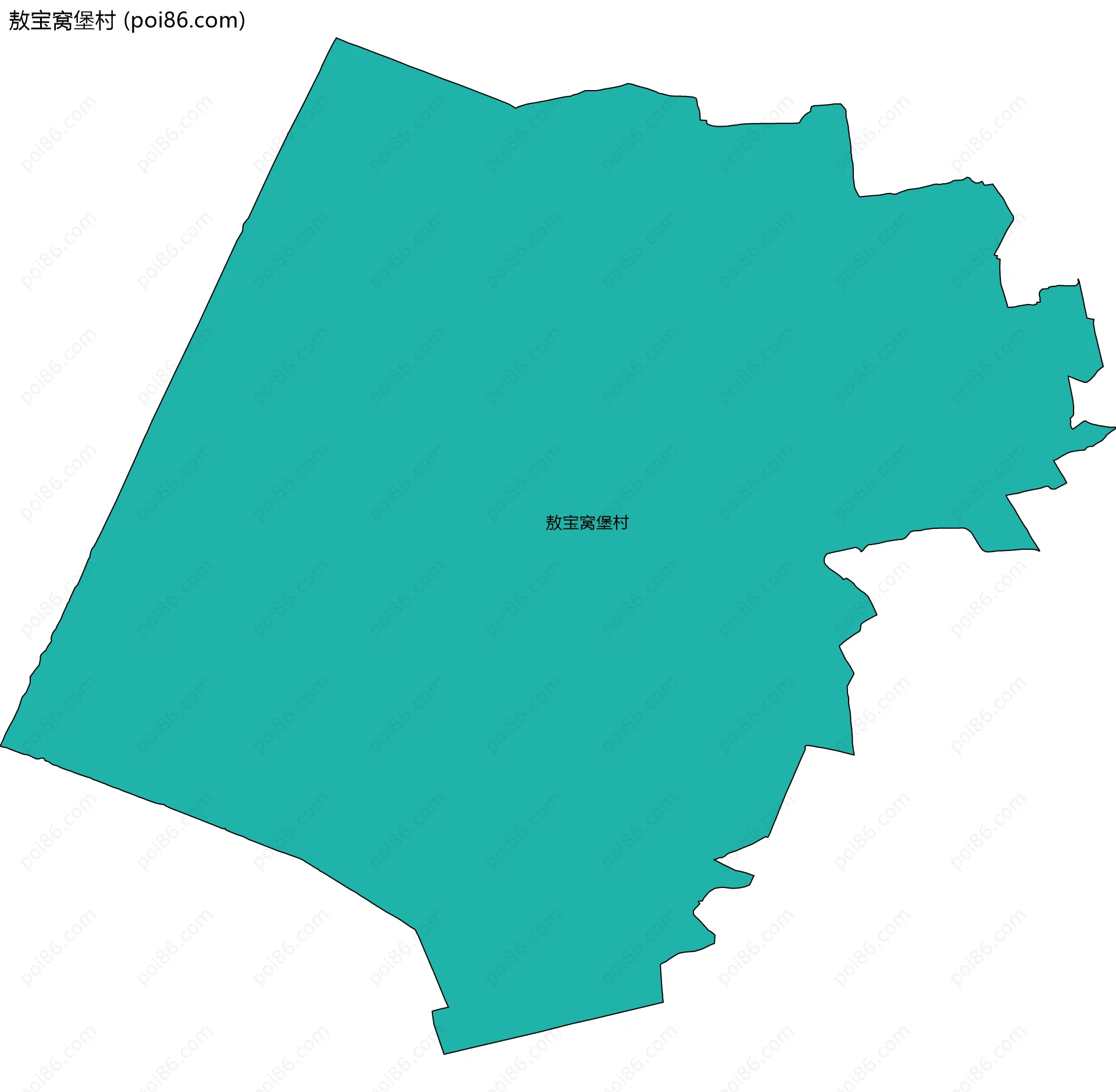 敖宝窝堡村边界地图