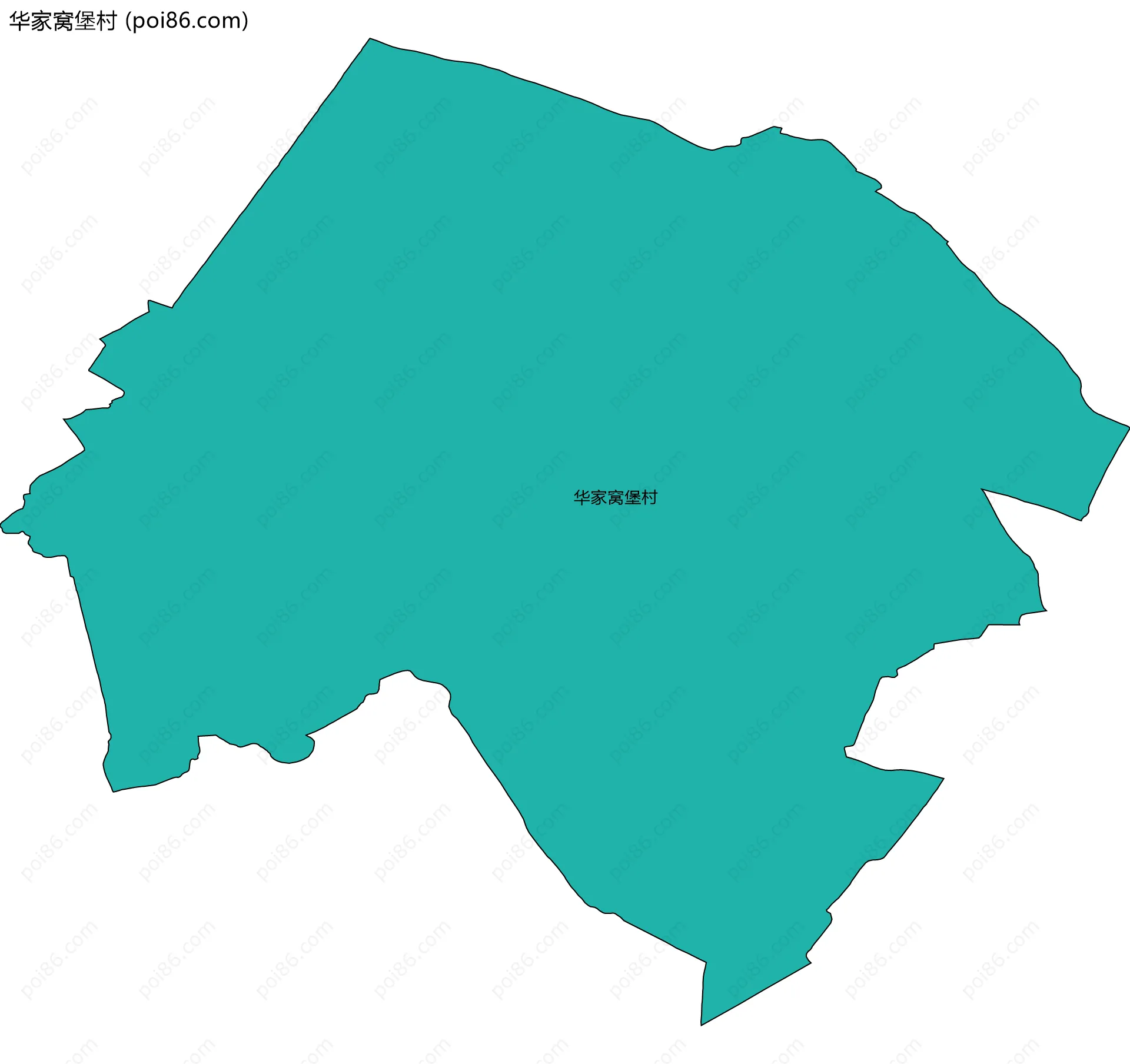 华家窝堡村边界地图