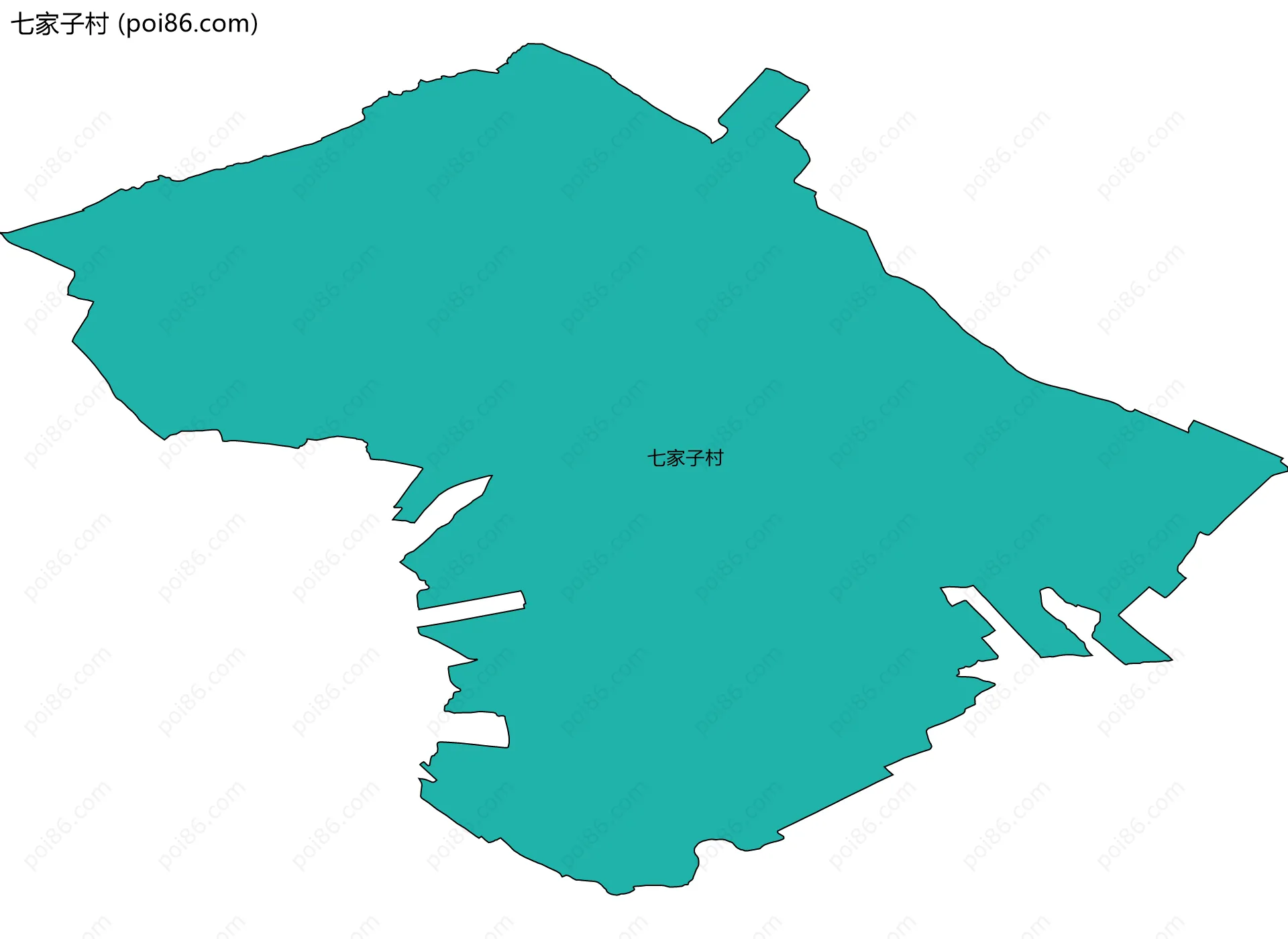 七家子村边界地图