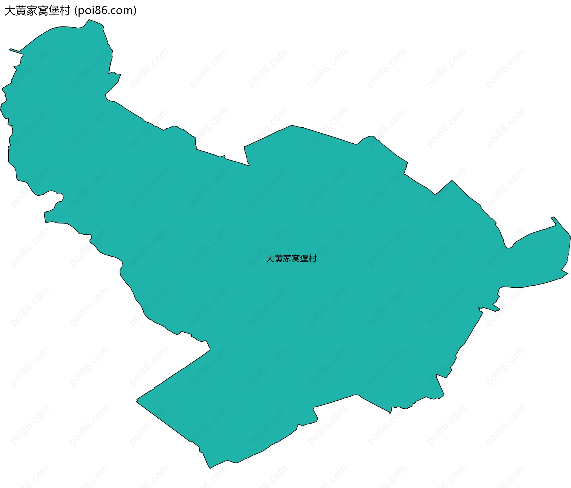 大黄家窝堡村边界地图
