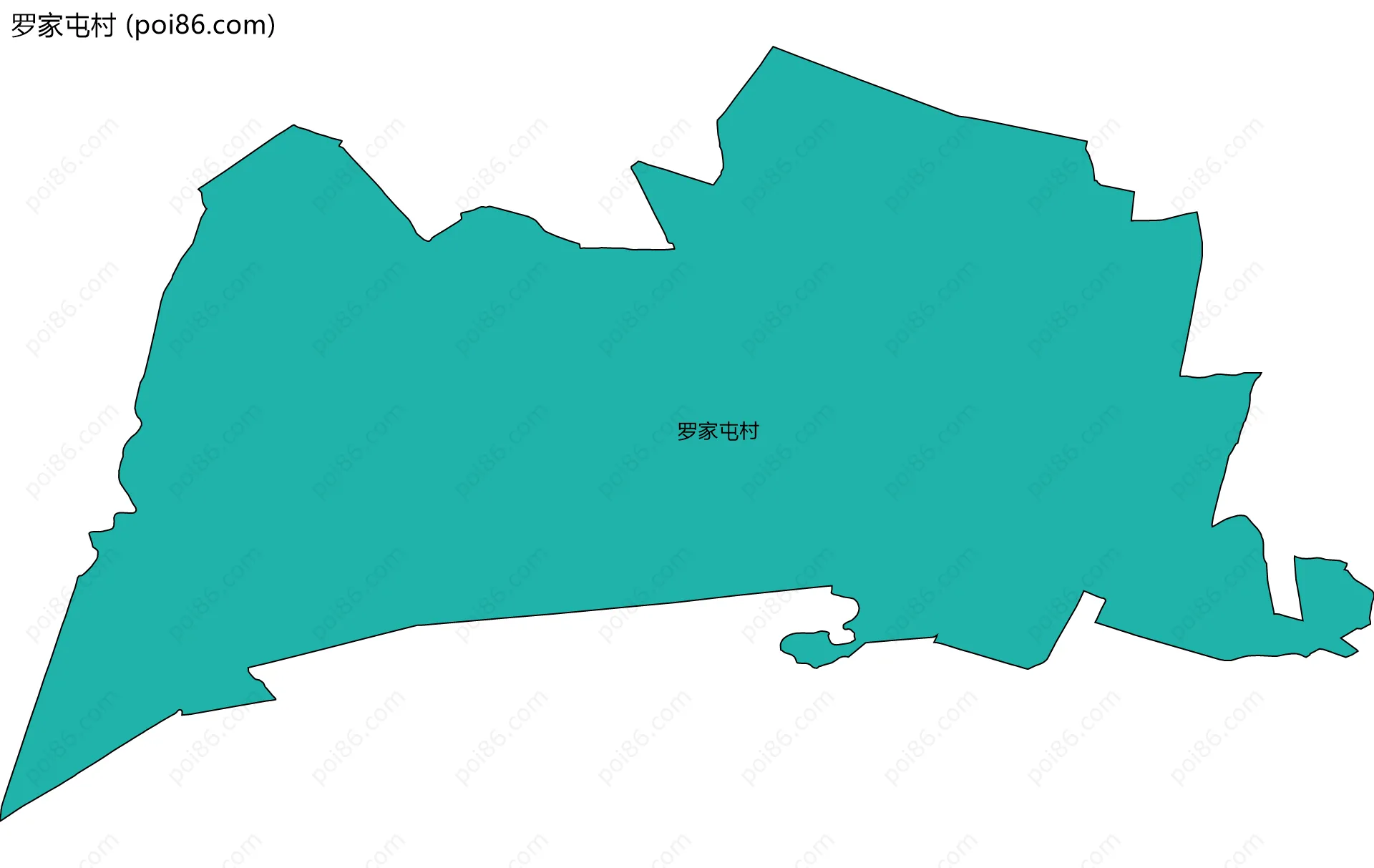 罗家屯村边界地图